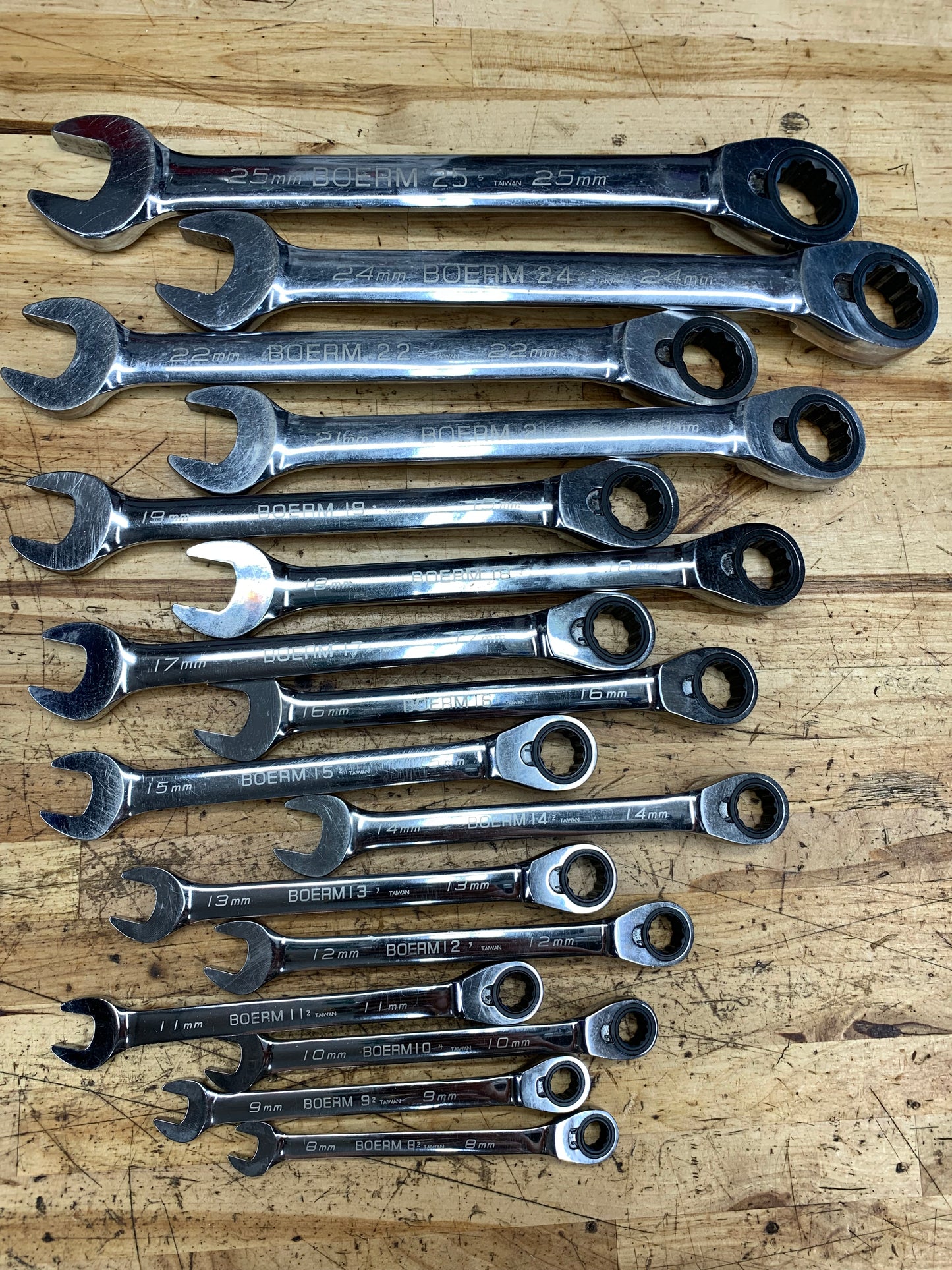 Blue Point Metric Ratcheting Wrench Set 8mm-25mm