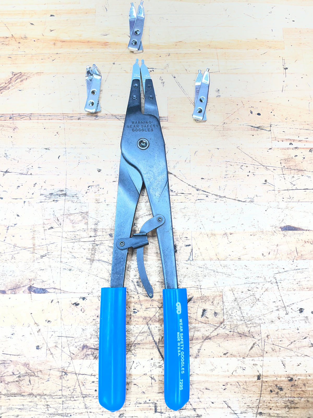 OTC Large Interchangeable Tip Snap Ring Pliers USA 7295