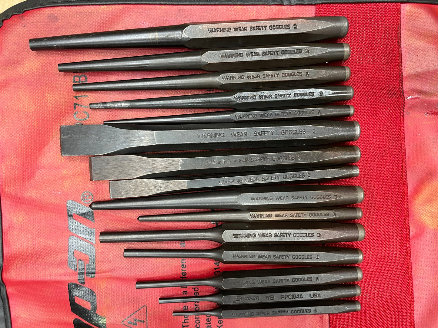 Snap On Punch/Chisel Set 15pc USA PPC715BK