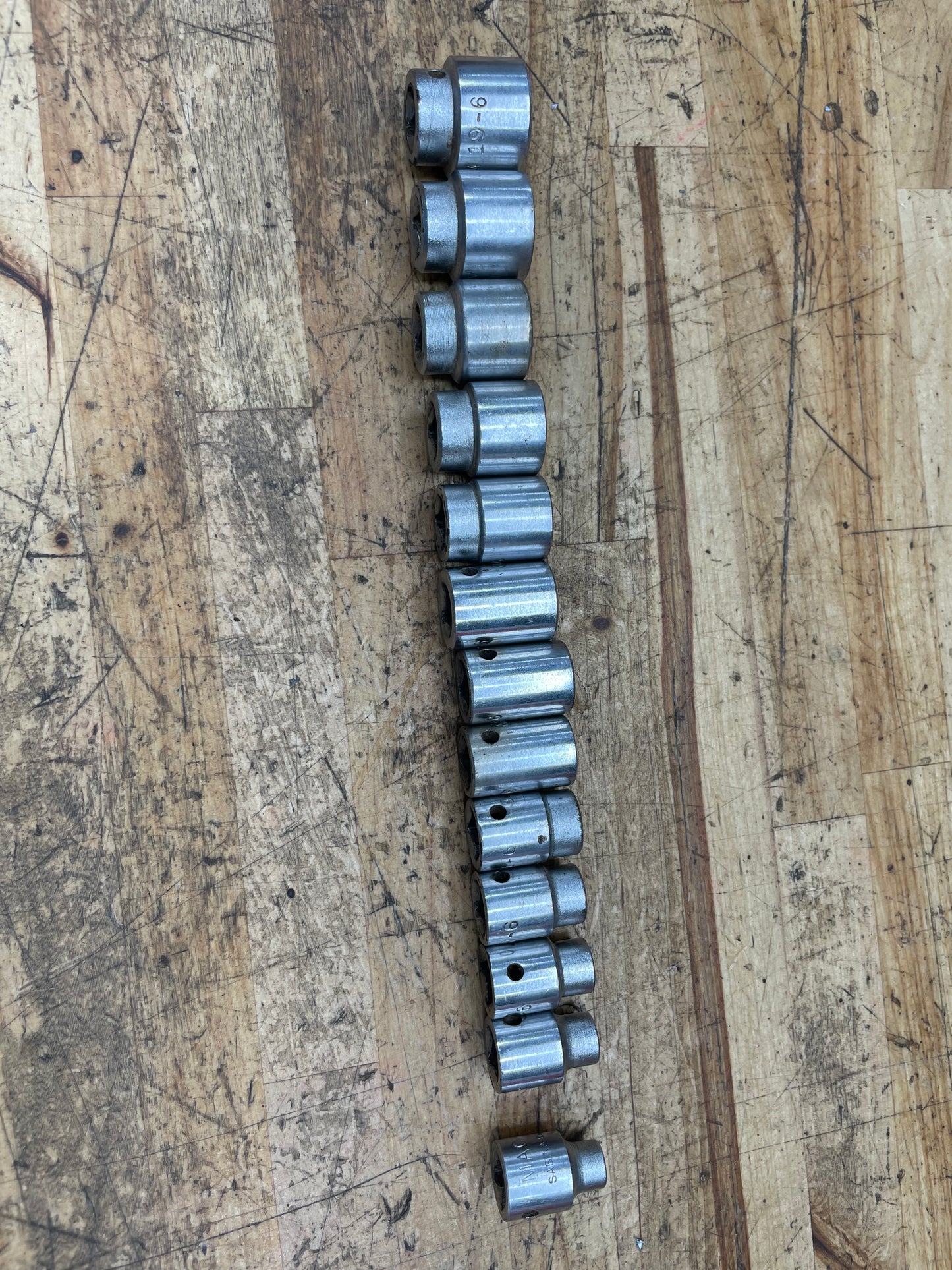 Mac 3/8” Metric Shallow Socket Set 13pc 7-19mm USA