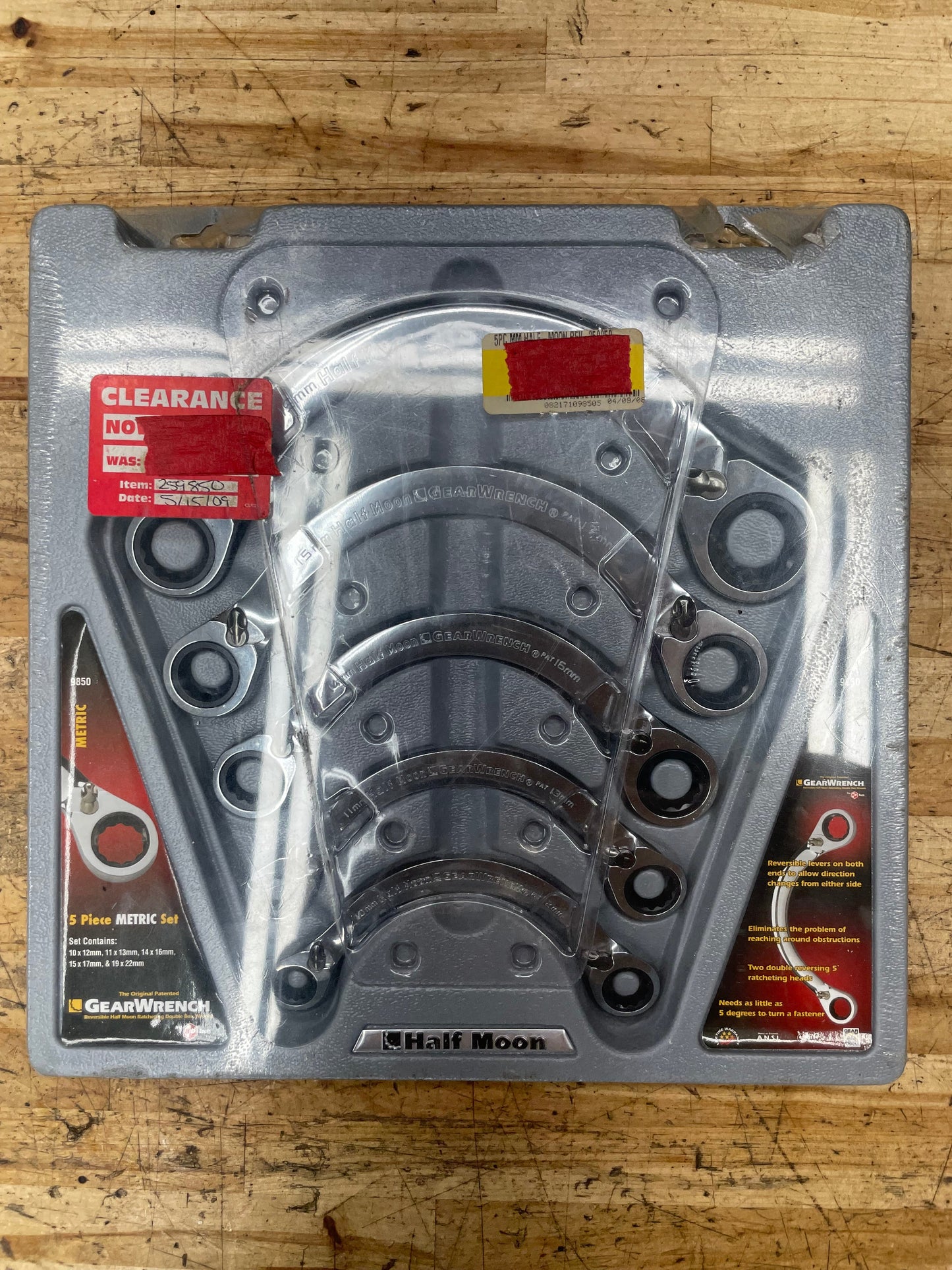 Gearwrench Metric Half Moon Obstruction Wrench Set NIB 9850