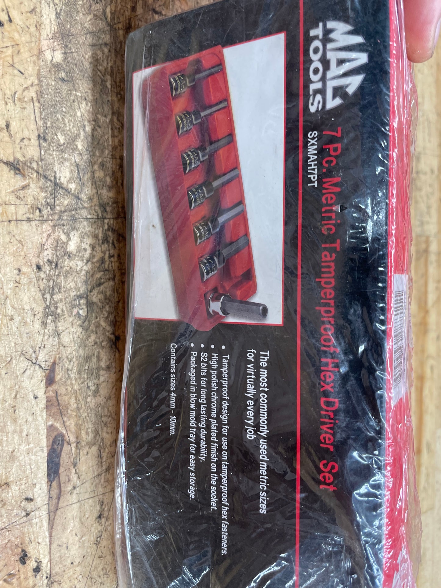 Mac Tools Metric Tamperproof Hex Bit Socket Set  SXMAH7PT