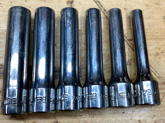 Snap On 1/4" E-Torx Deep Socket Set 6pc USA