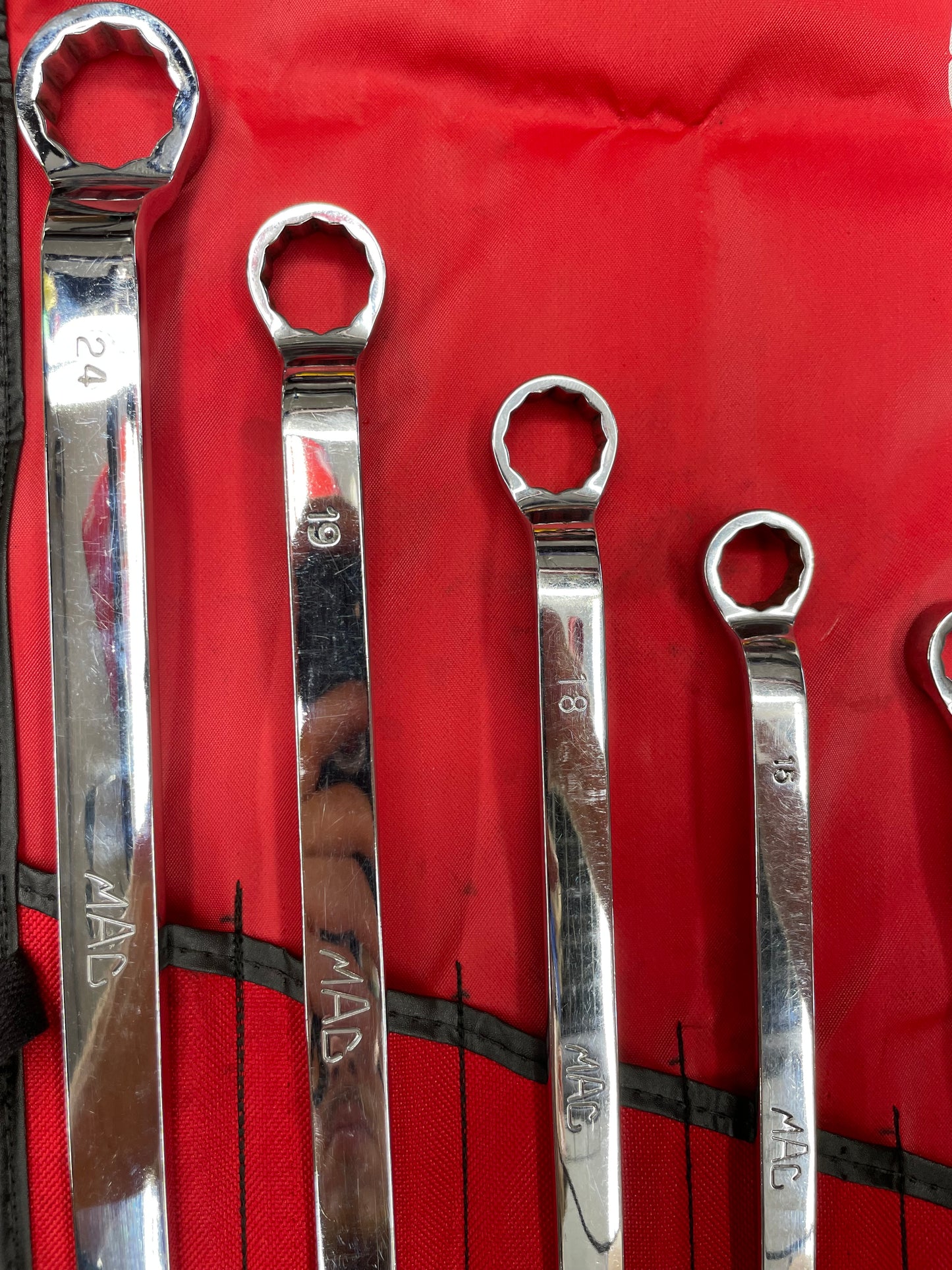Mac Tools Metric Offset Box Wrench Set 7pc 8-24mm USA SBOL6K
