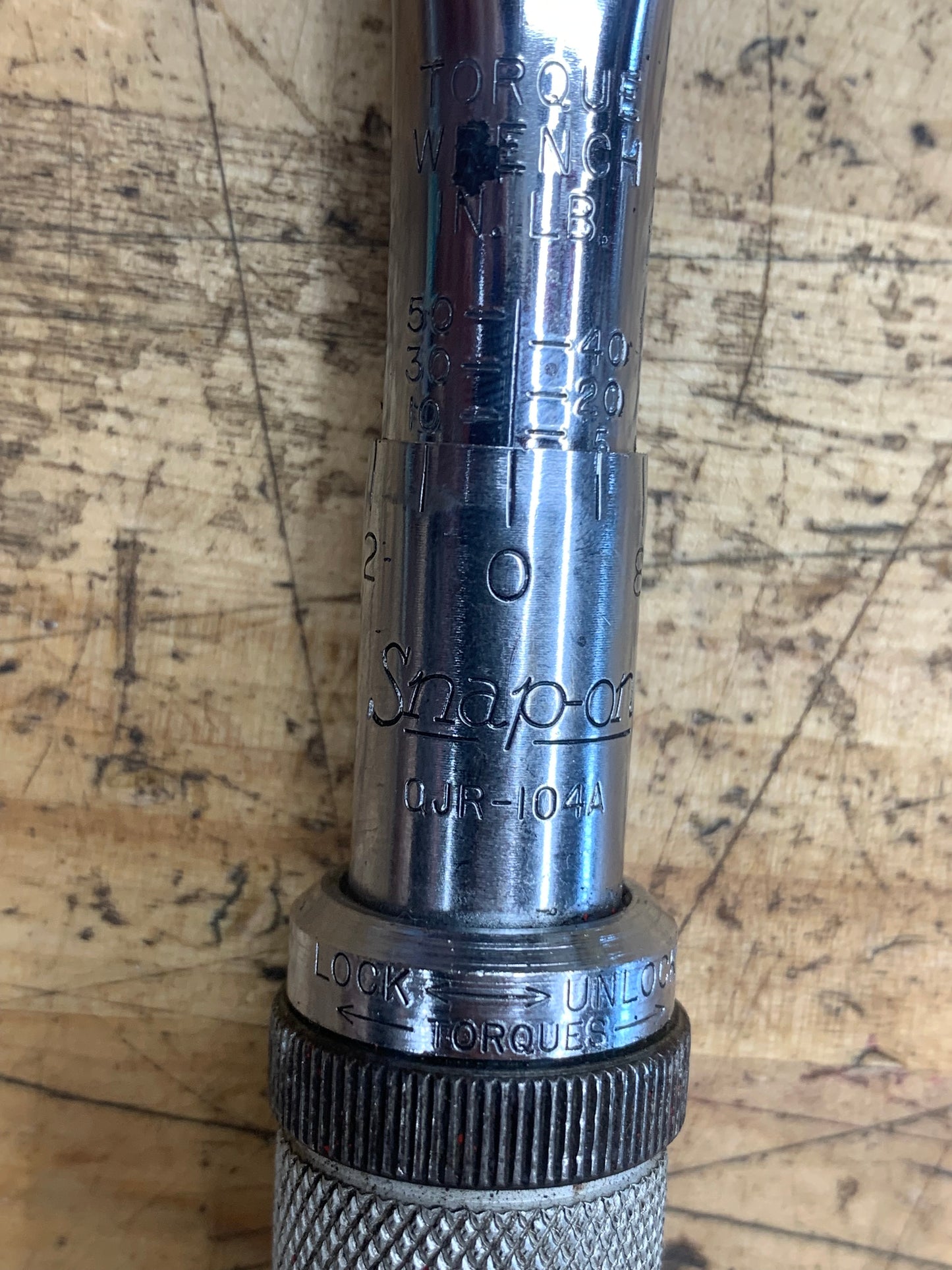 Snap On 1/4" Click Style Micrometer Torque Wrench 5-50 In. Lb. QJR-104A