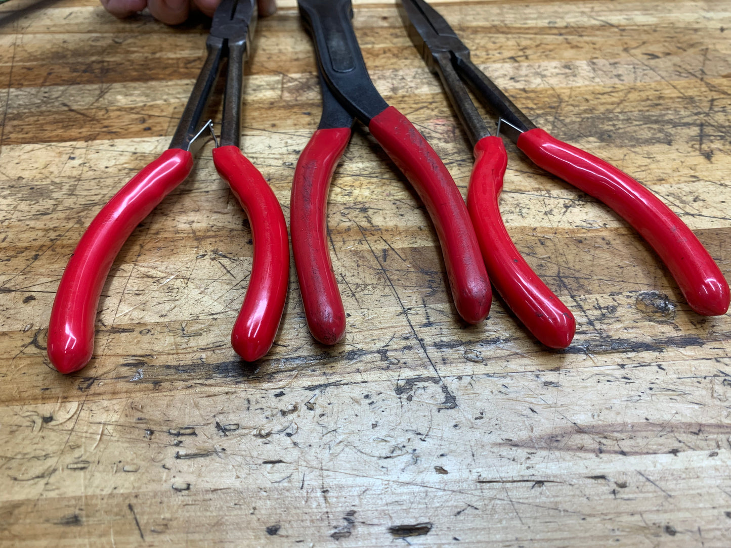 Mac Tools 3pc Long Plier Bundle: Duckbill, Bent Needle Nose, Side Cutters