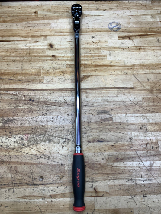 Snap On 1/2” Long Locking Flex Head Ratchet Soft Grip LIKE NEW USA SHLX80A