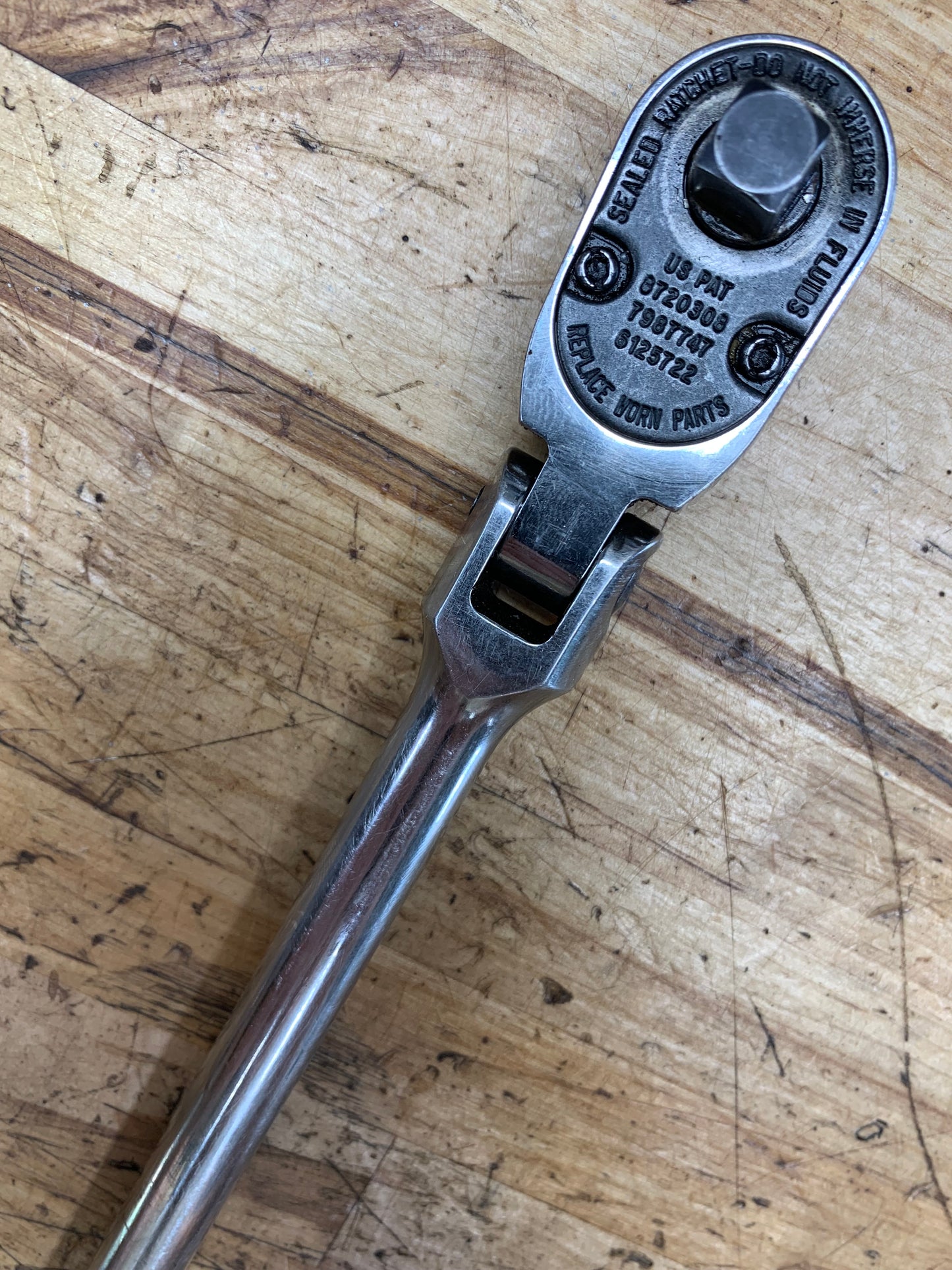 Snap On 3/8" Flex Head Chrome Ratchet USA FLF80A