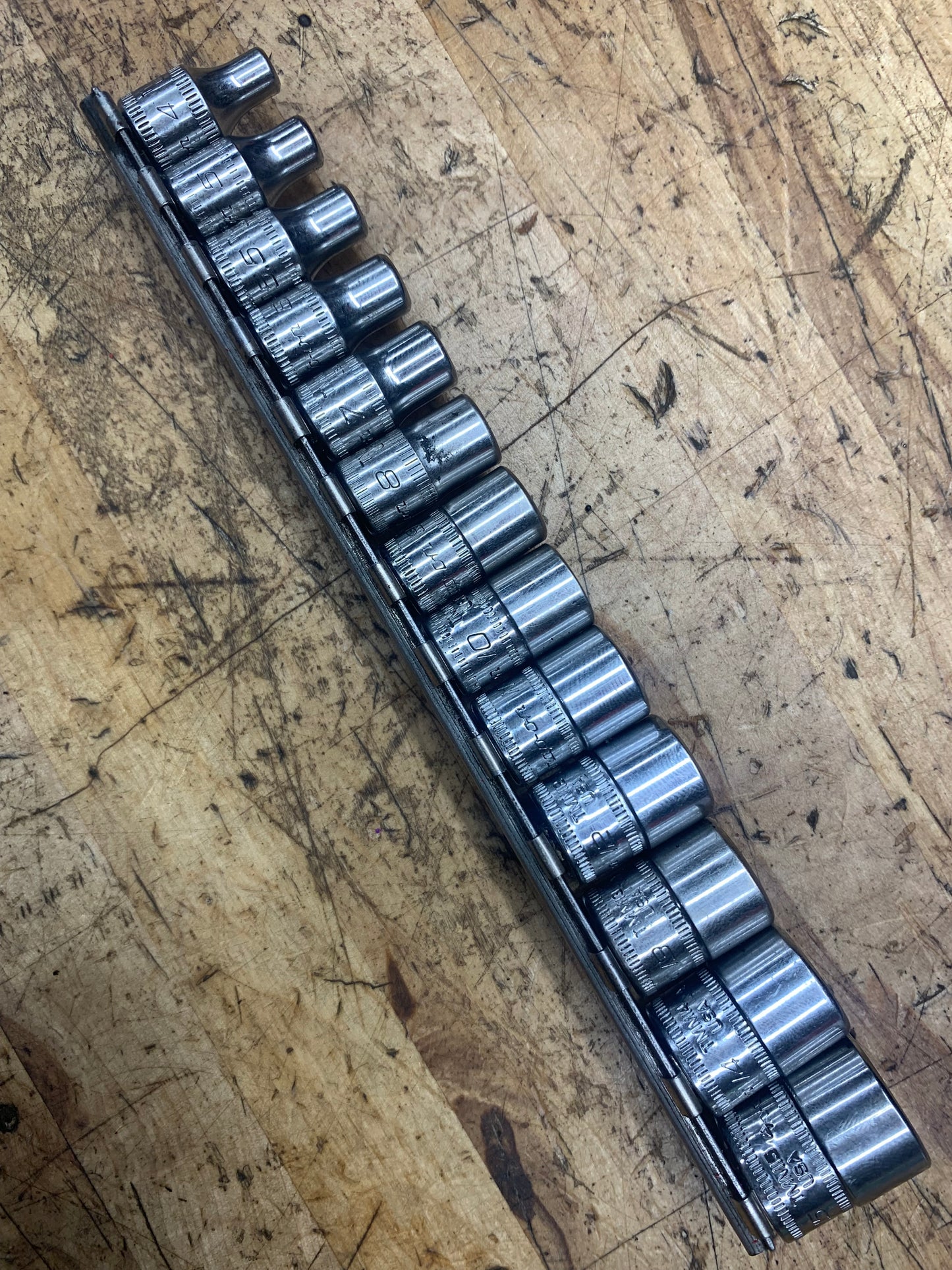 Snap On 1/4" Metric Shallow Socket Set 13pc USA 113TMMY