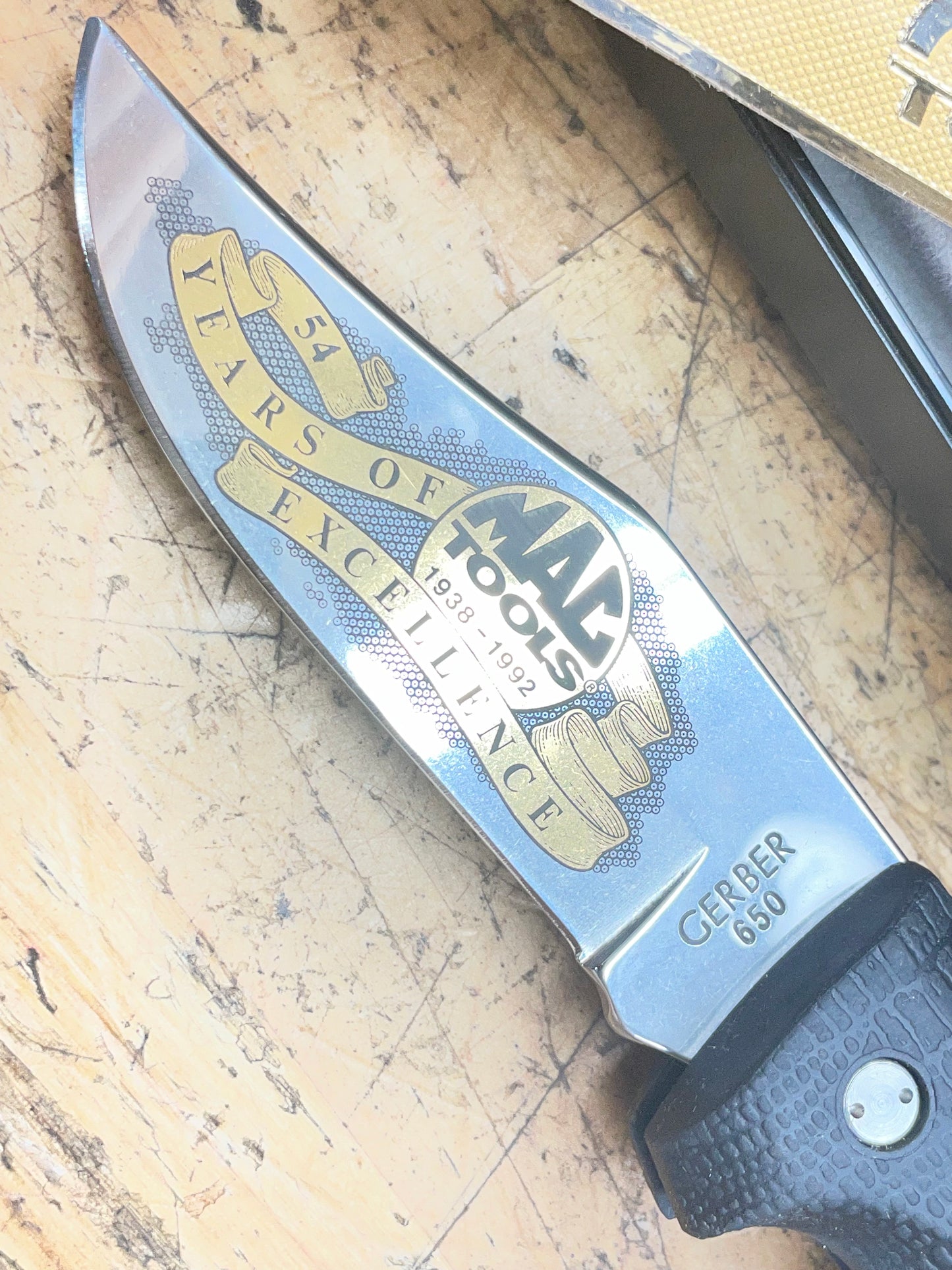 Vintage Gerber Mac Tools 54th Anniversary Commemorative Pocket Knife 1938-1992 Limited Edition #134/3500 w/ Case USA