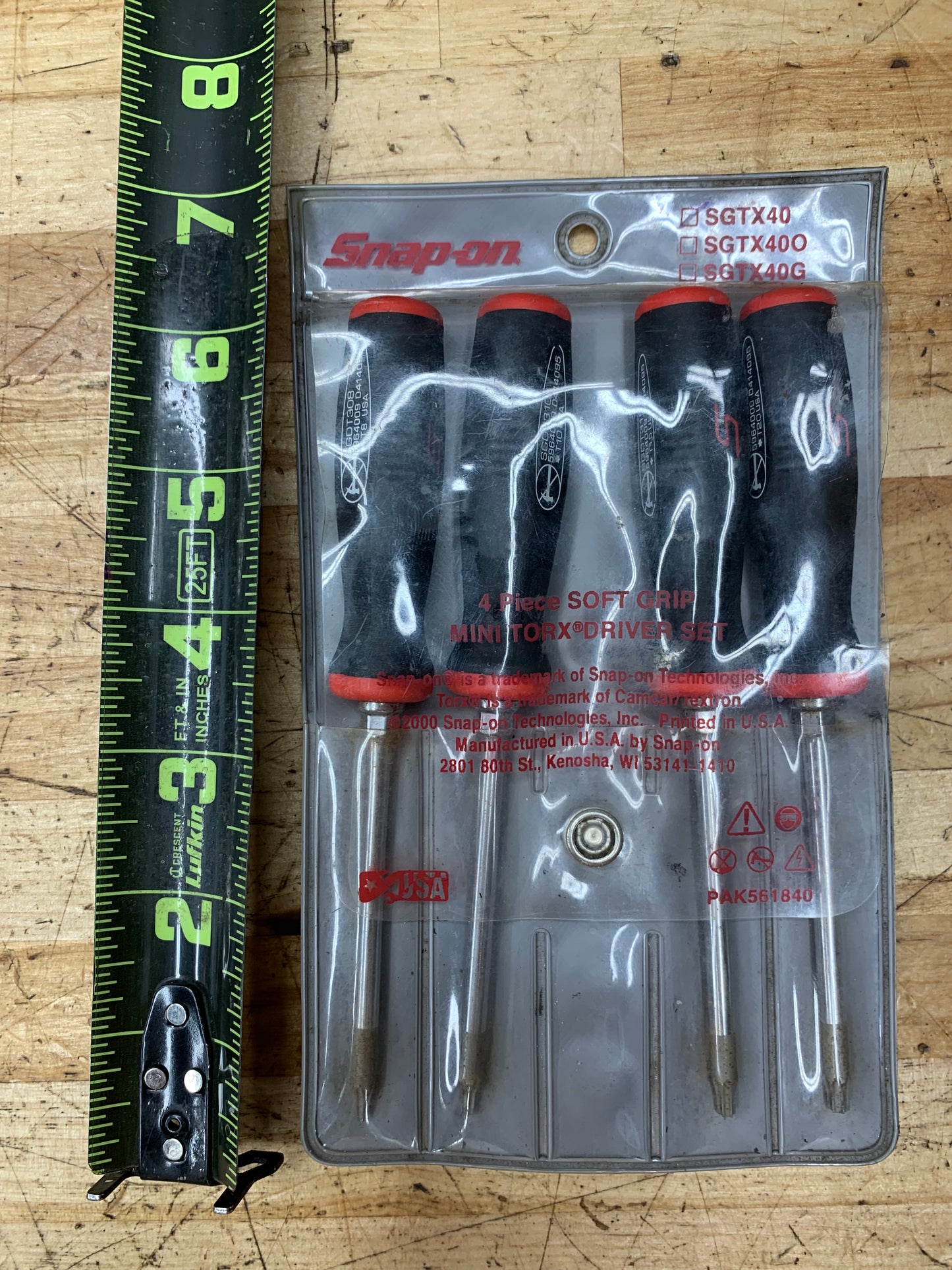 Snap On Mini Torx Screwdriver Pouch Set Vintage Soft Grip USA SGTX40B