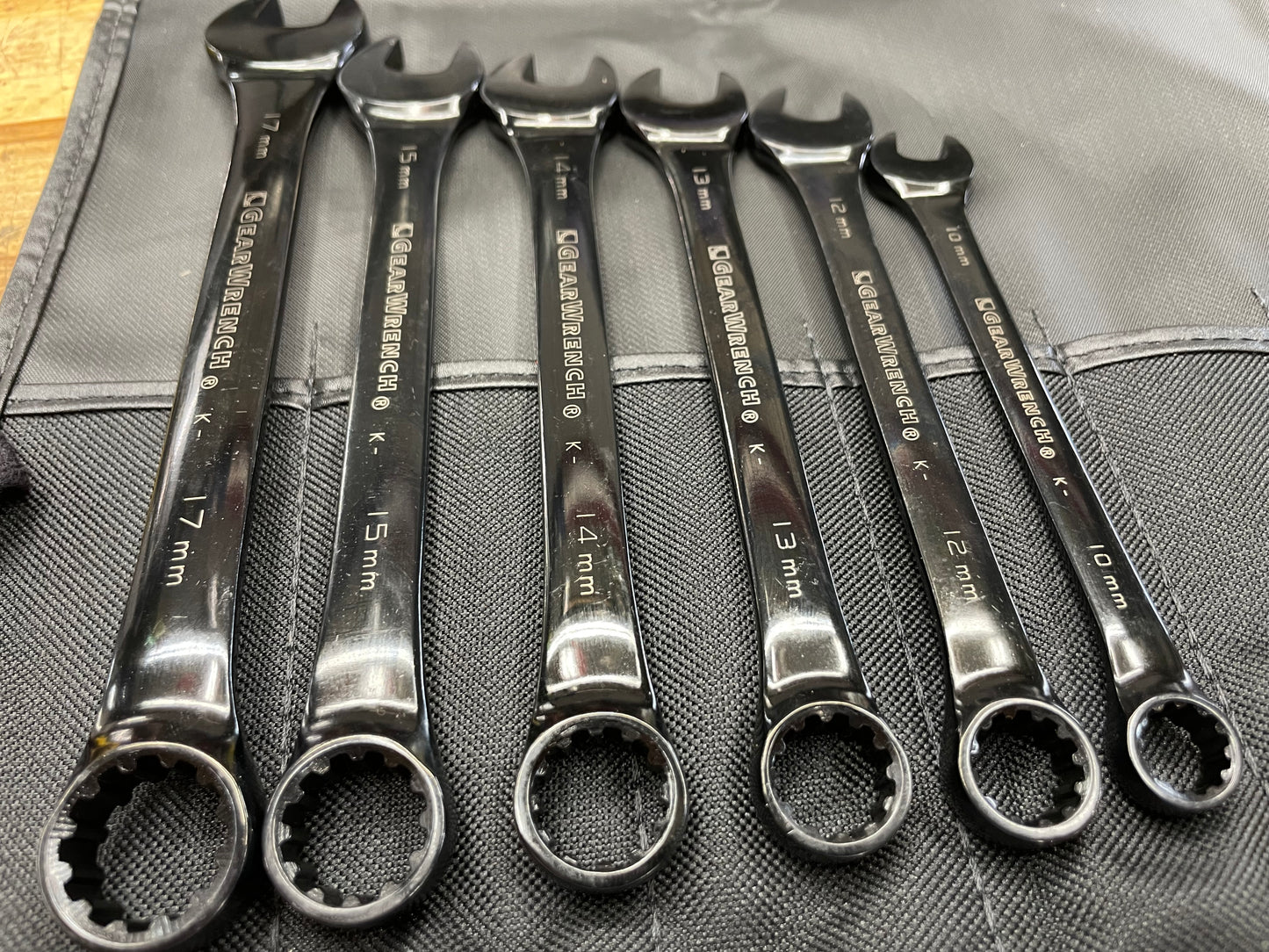 Gearwrench Metric Combo Wrench Set RARE Gloss Black 6pc 10-17mm BRAND NEW