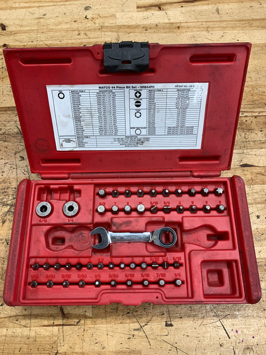 Matco 44pc Ratcheting Wrench Low Profile Bit Set SRB44PC
