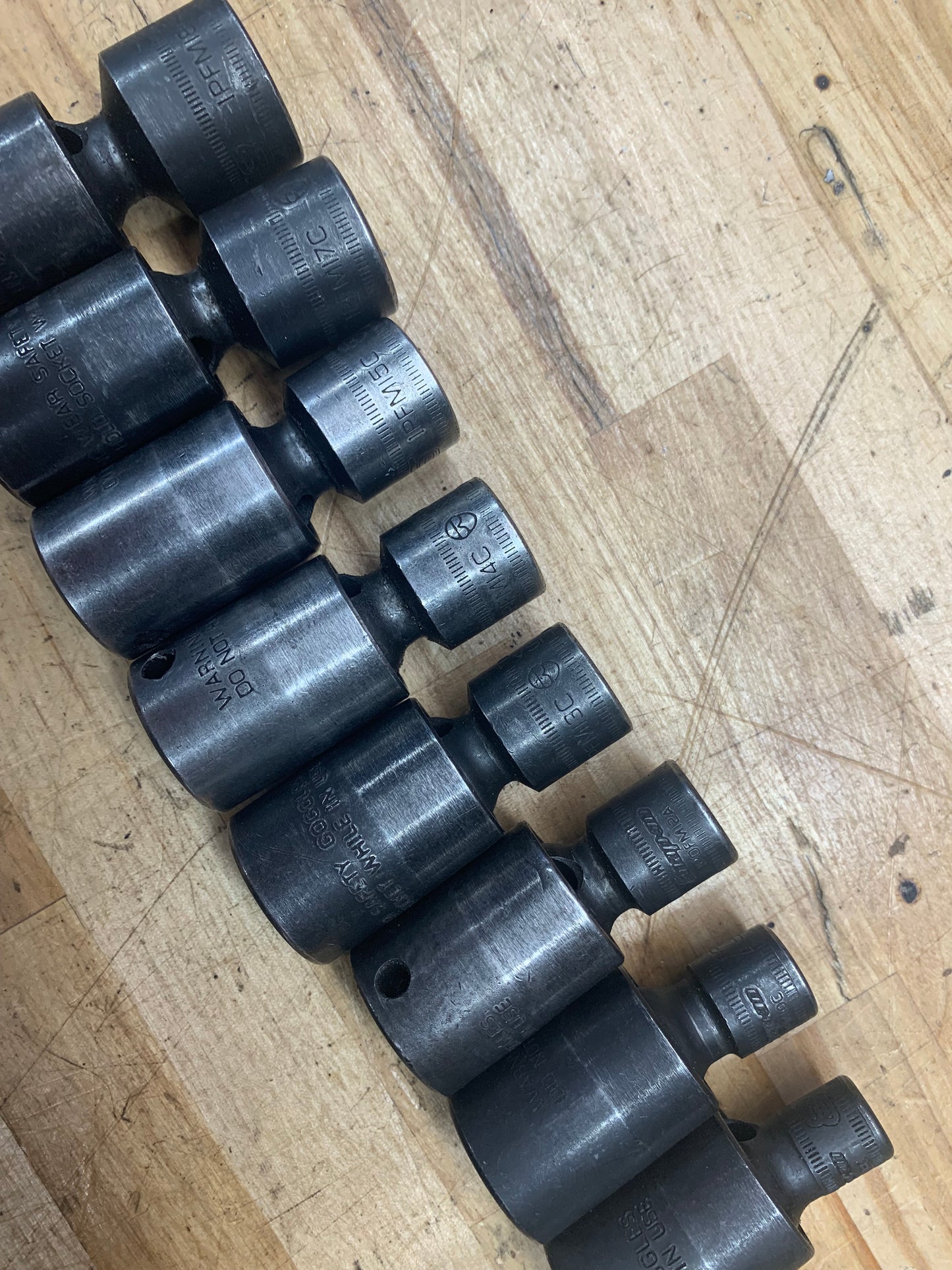 Snap On Metric 3/8” Impact Swivel Universal Socket Set 8pc