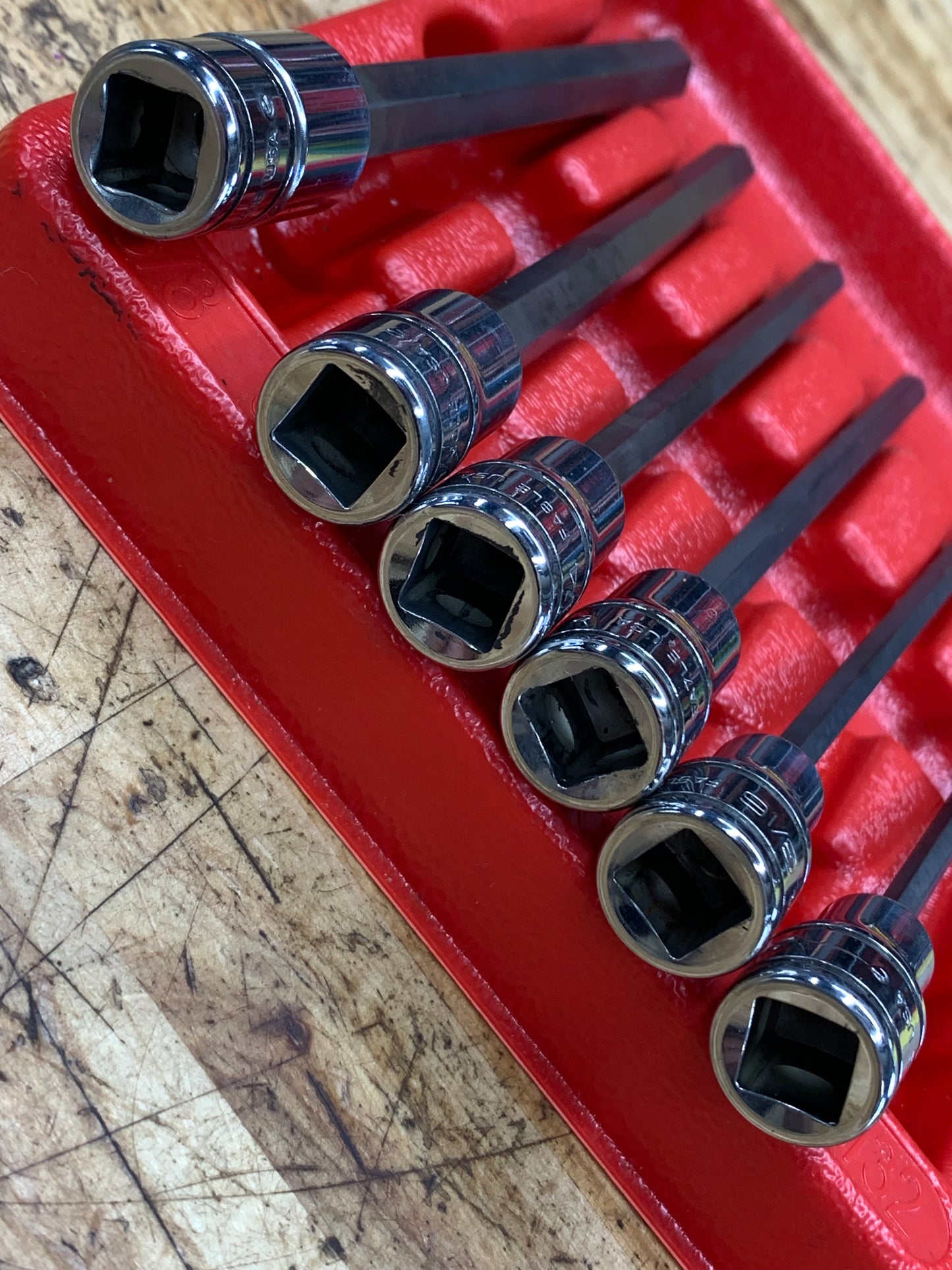 Snap On 3/8" SAE Long Hex Socket Set 6pc USA 206EFAL