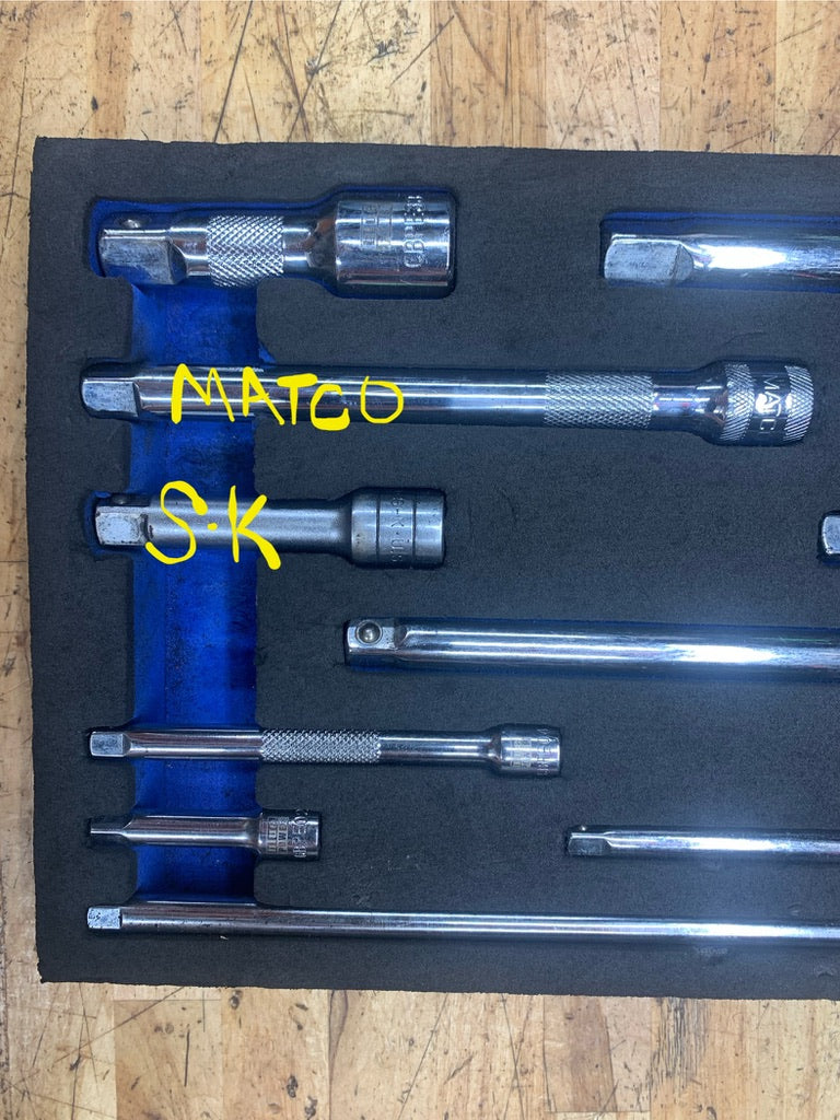 Blue Power* by Cornwell Extension Set 1/4, 3/8 & 1/2" Foam Tray CBPE12ST