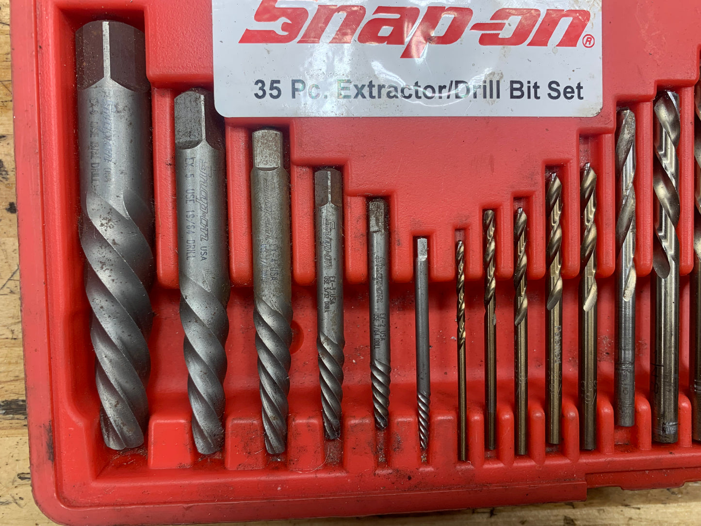 Snap On Master Screw Extractor / Cobalt Bit Set EXD35 USA