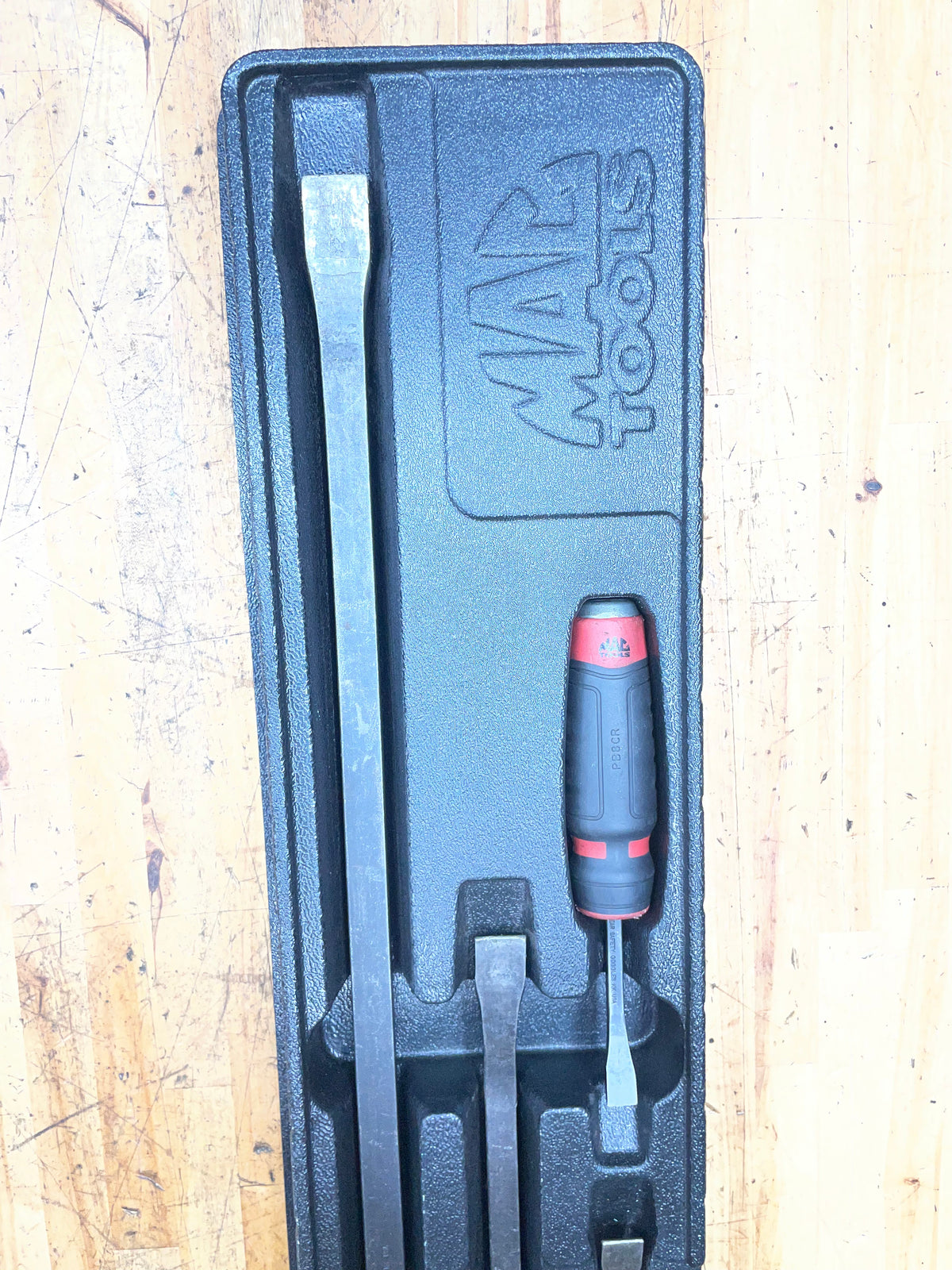 Mac Tools Striking Prybar Tray Set 4pc USA PBS4CR