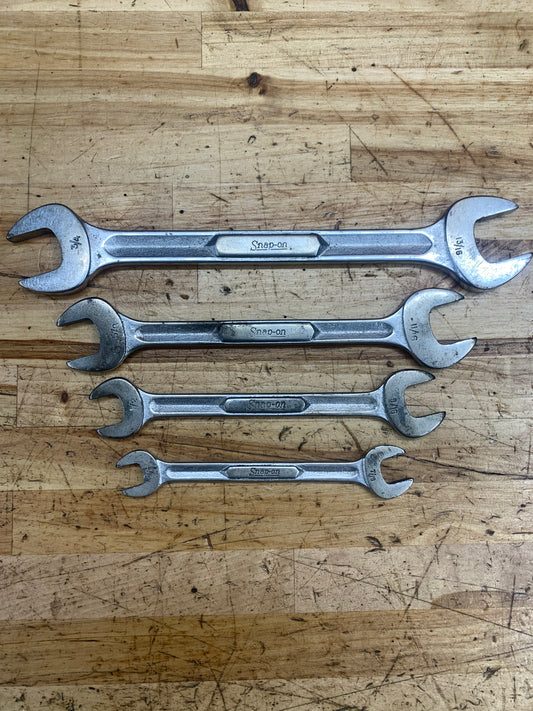 Snap On SAE Open Wrench Set Vintage 4pc. USA
