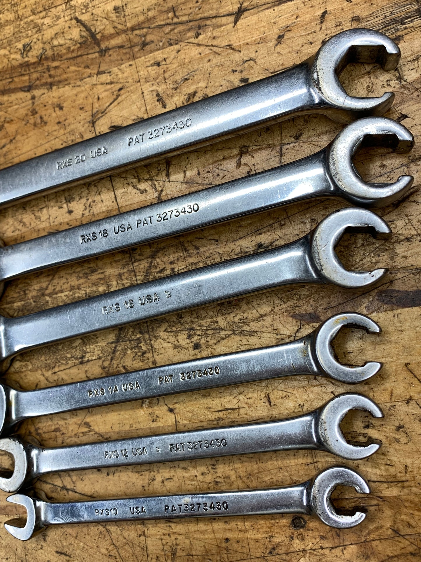 Snap On SAE Flare/Open Combo Wrench Set 6pc USA