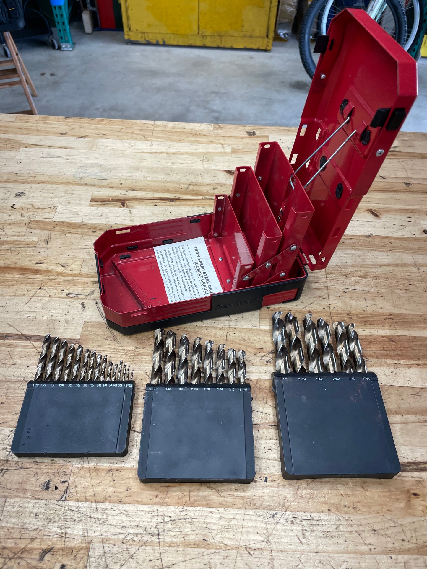 Mac Tools 29pc Cobalt Drill Bit Set Index 6338DSA