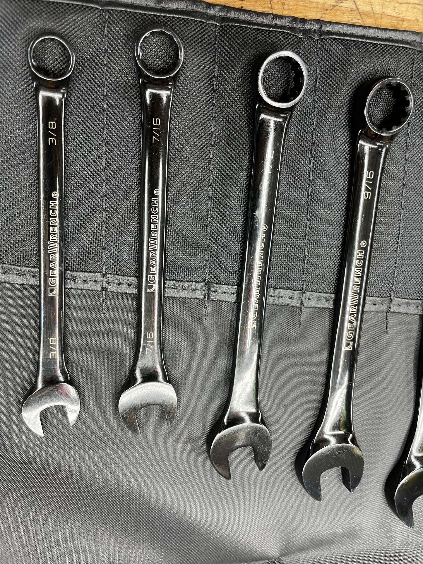 Gearwrench SAE Combo Wrench Set RARE Gloss Black 6pc 3/8”-11/16” BRAND NEW