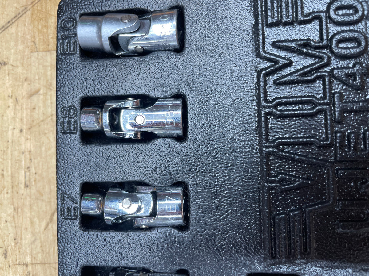 VIM 1/4” E-Torx Swivel Universal Socket Set LIKE NEW E4-E16 UJETS400