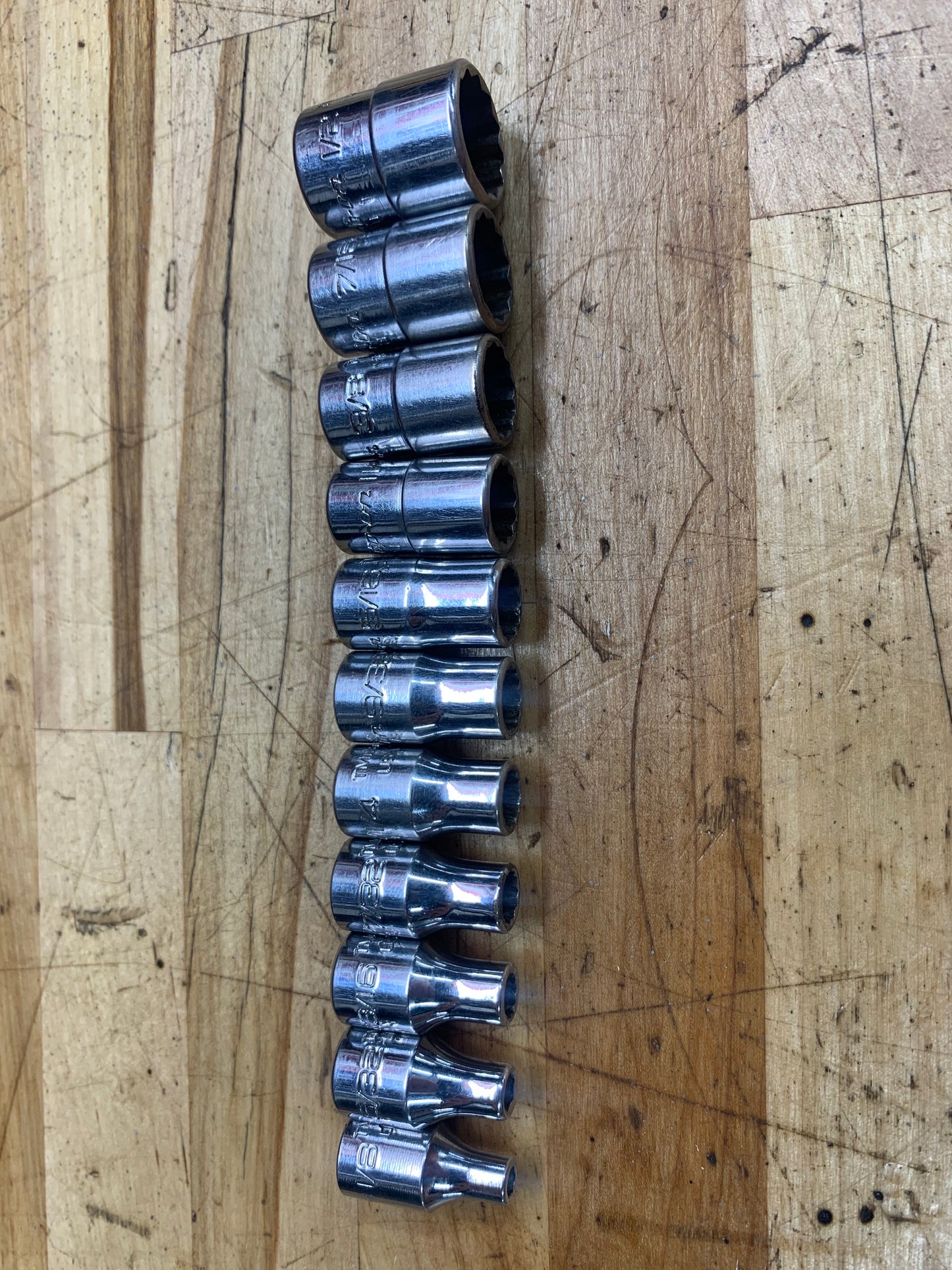 Snap On 1/4" Shallow Socket set SAE 11pc