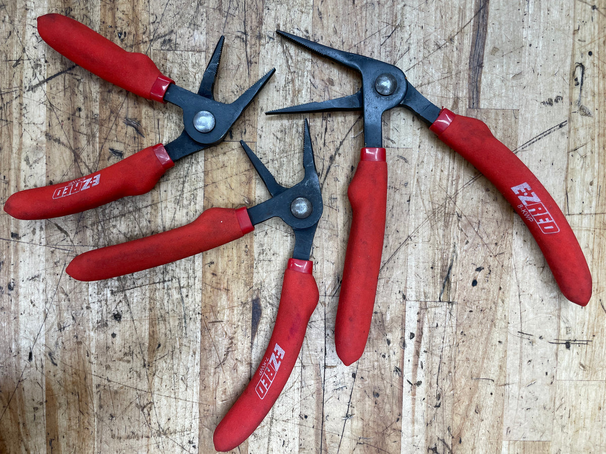 EZ Red 3pc Right Angle Pistol Grip Kiwi Pliers