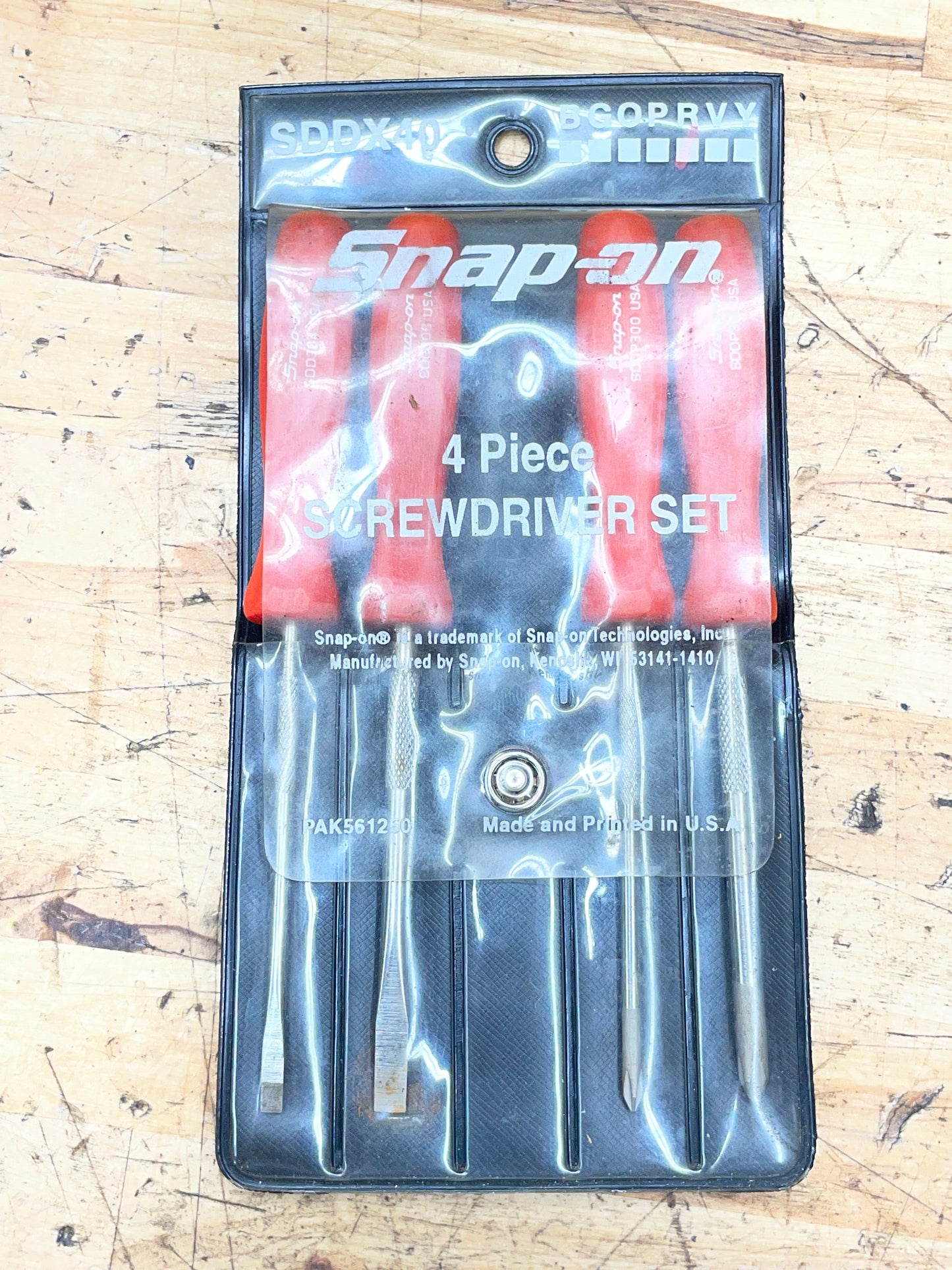 Snap On Red Hard Handle Mini Screwdriver Set USA SDDX40