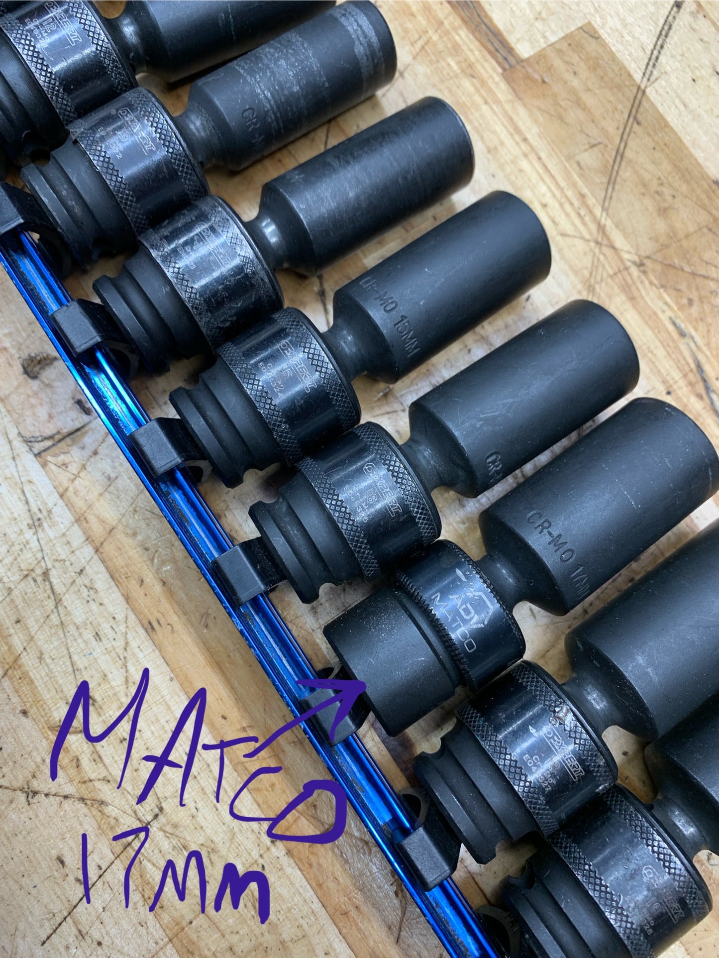 Expert by Mac Tools 3/8” Metric Deep Swivel Socket Set