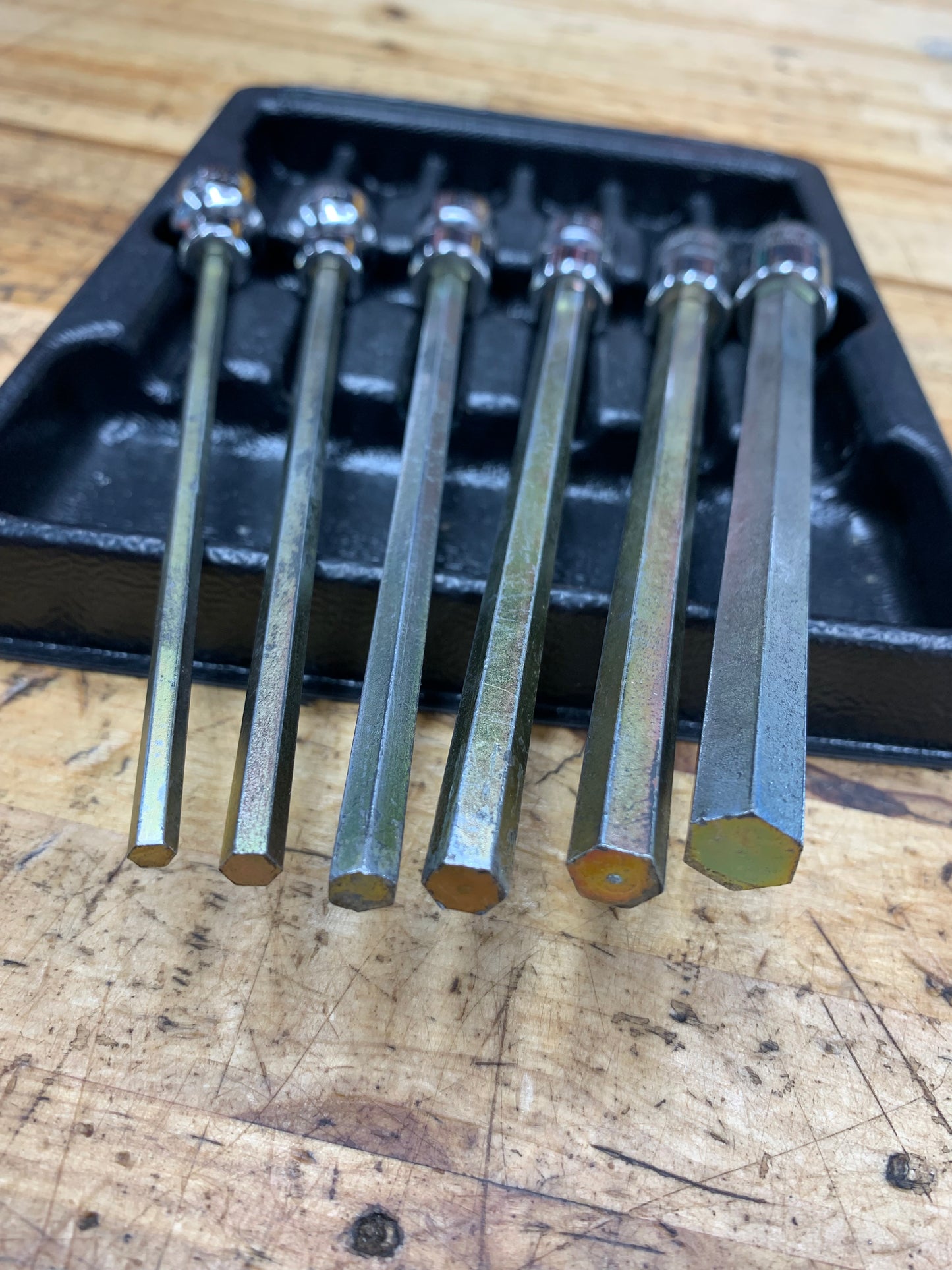 Snap On 3/8" Metric Long Hex Socket Set 6pc USA 206EFAML