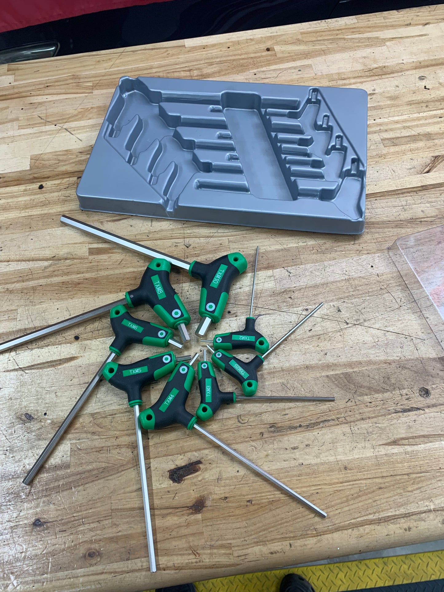 Matco eight piece metric hex T handle tray set.  STXM8