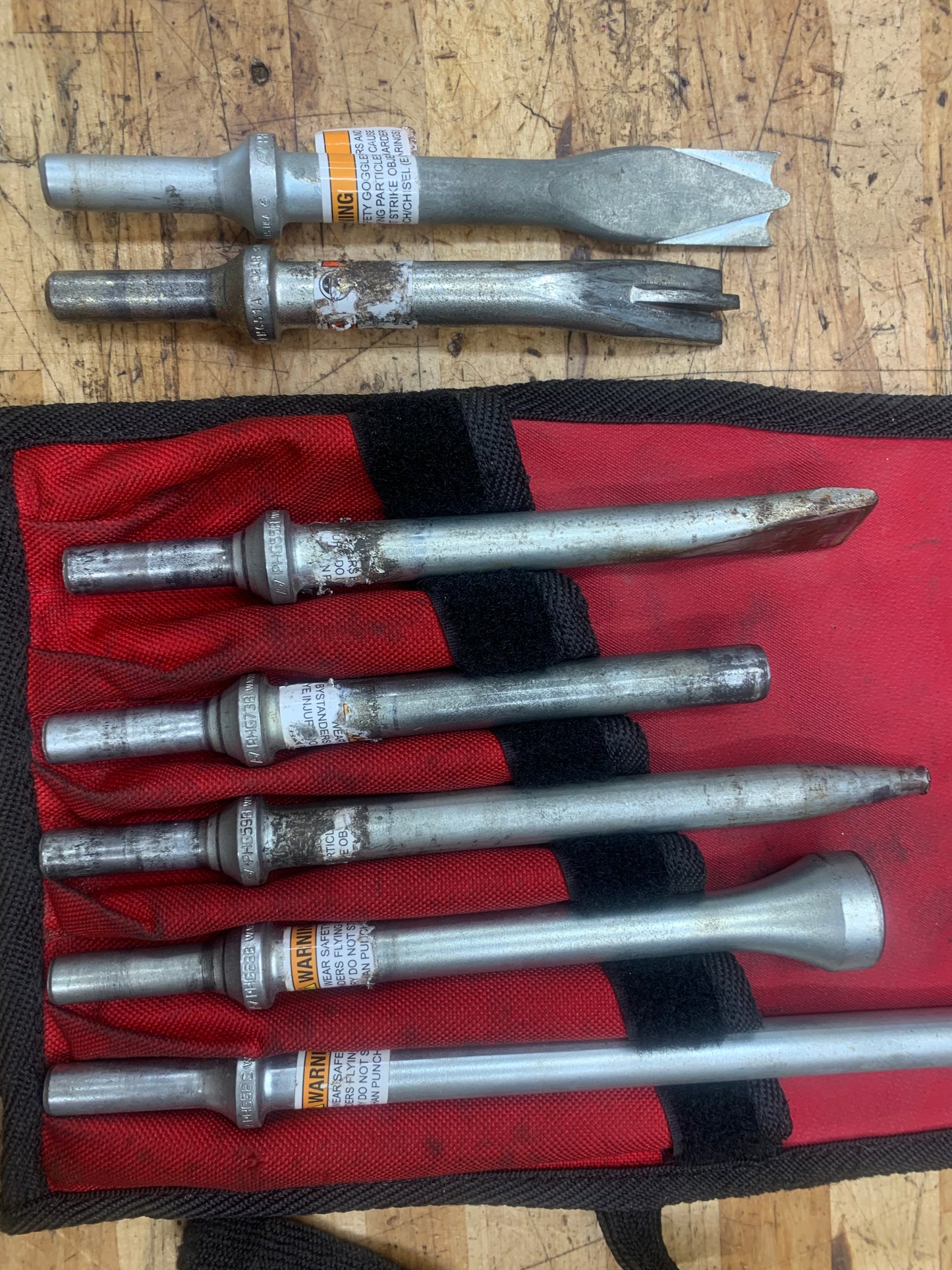 Snap On 6pc+1 Air Hammer Bit Set PHG1066BK