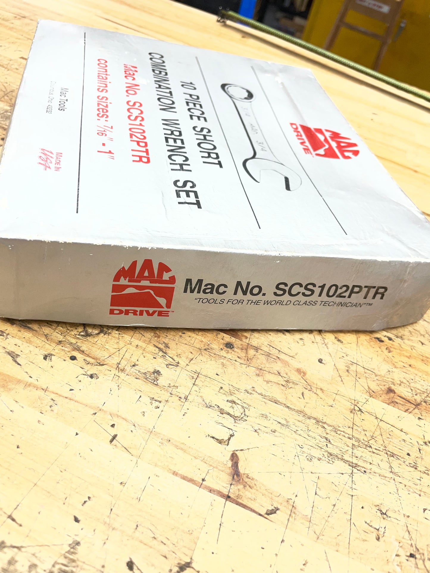 Mac SAE Stubby Combo Wrench Set 7/16”-1” NIB USA VINTAGE SCS102PTR