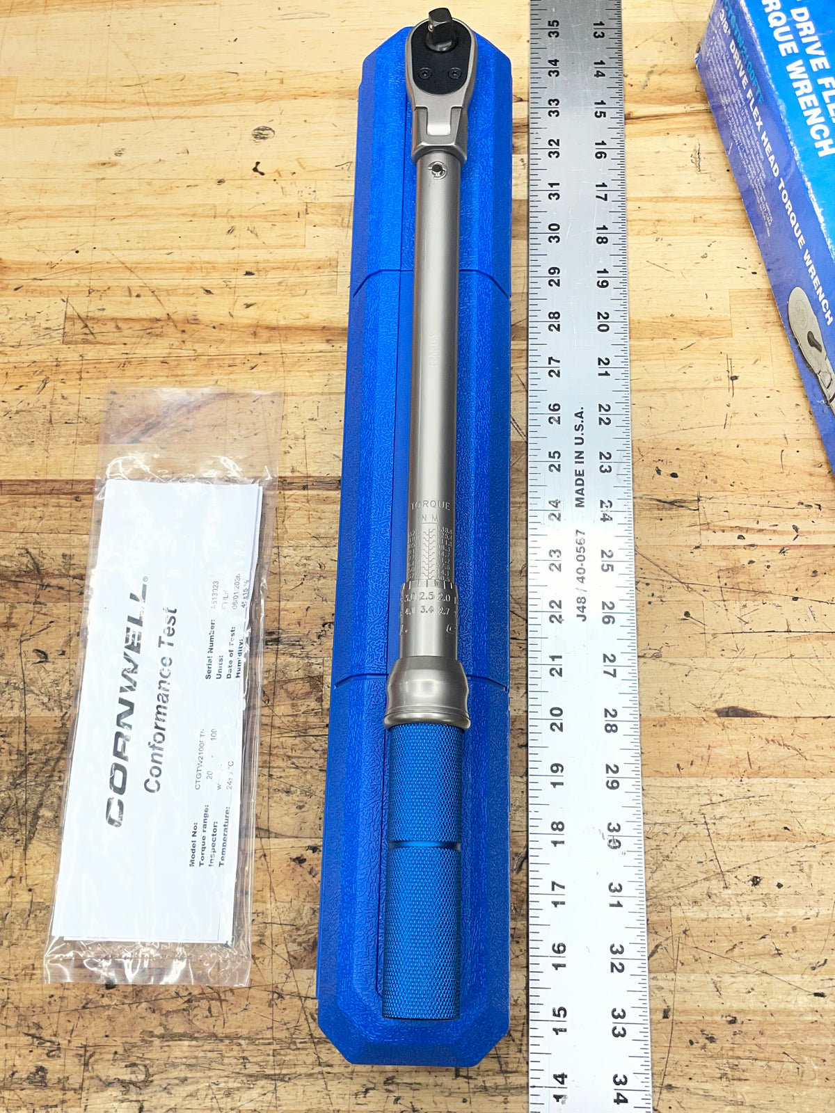 Cornwell 3/8” Click Type Torque Wrench 20-100FtLb. BRAND NEW CTGW2100FTF