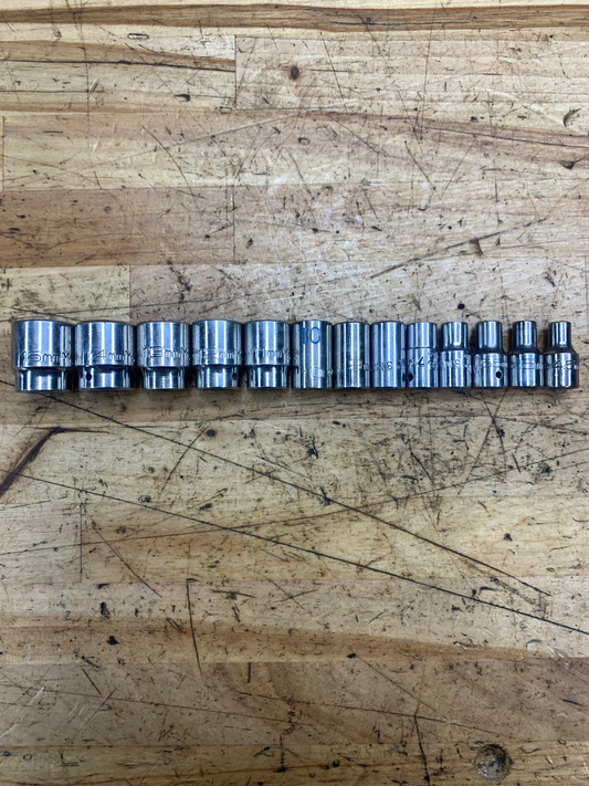 Matco* 1/4" Metric Shallow Socket Set 13pc