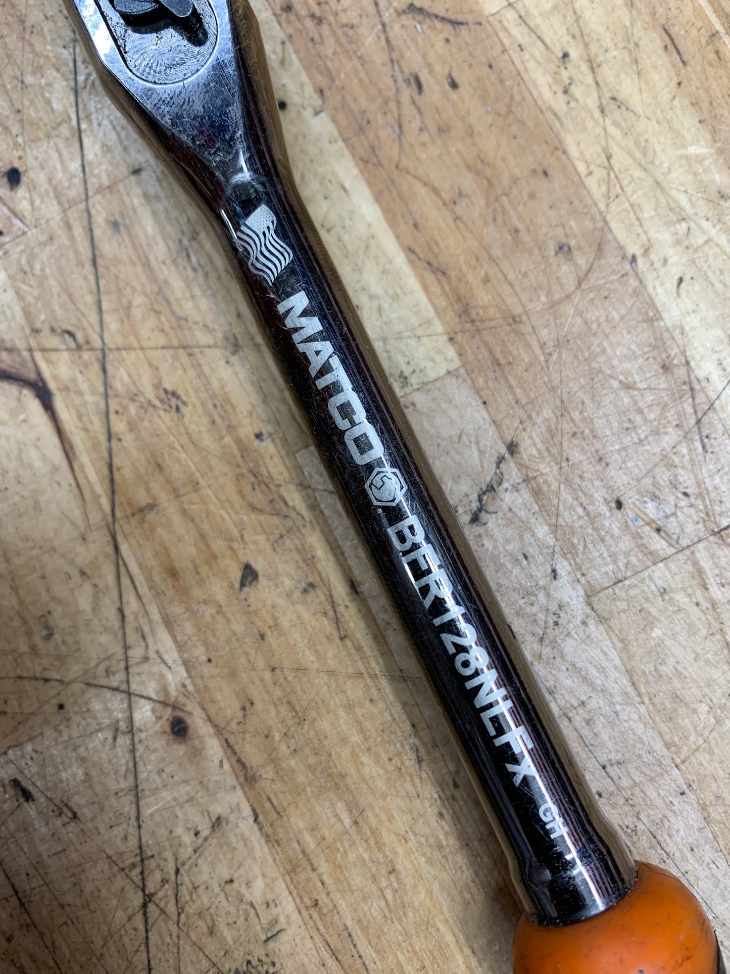 Matco 3/8" Locking Flex Head Ratchet 88 Fine Tooth Orange BFR128NLFx USA