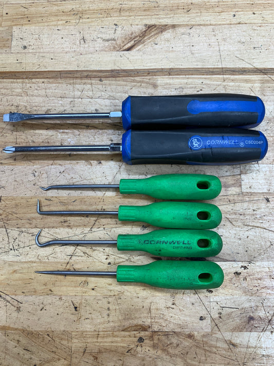 Cornwell (Witte) Mini Pick Set and Screwdriver Pair 6pc