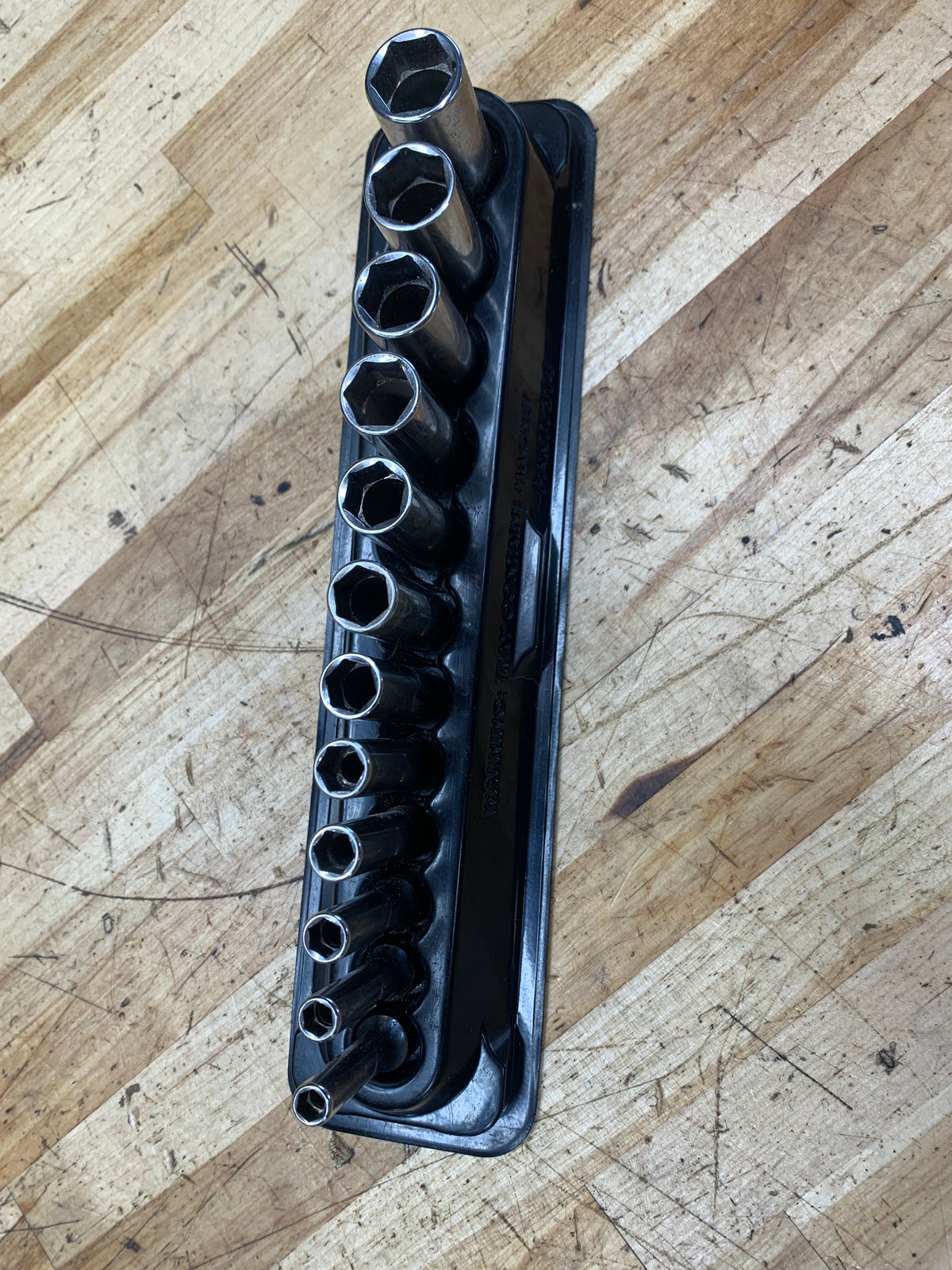 Snap On Magic Socket Snap On 1/4” Metric Deep Socket Set 12pc Magnetic Tray USA 112STMMY ...