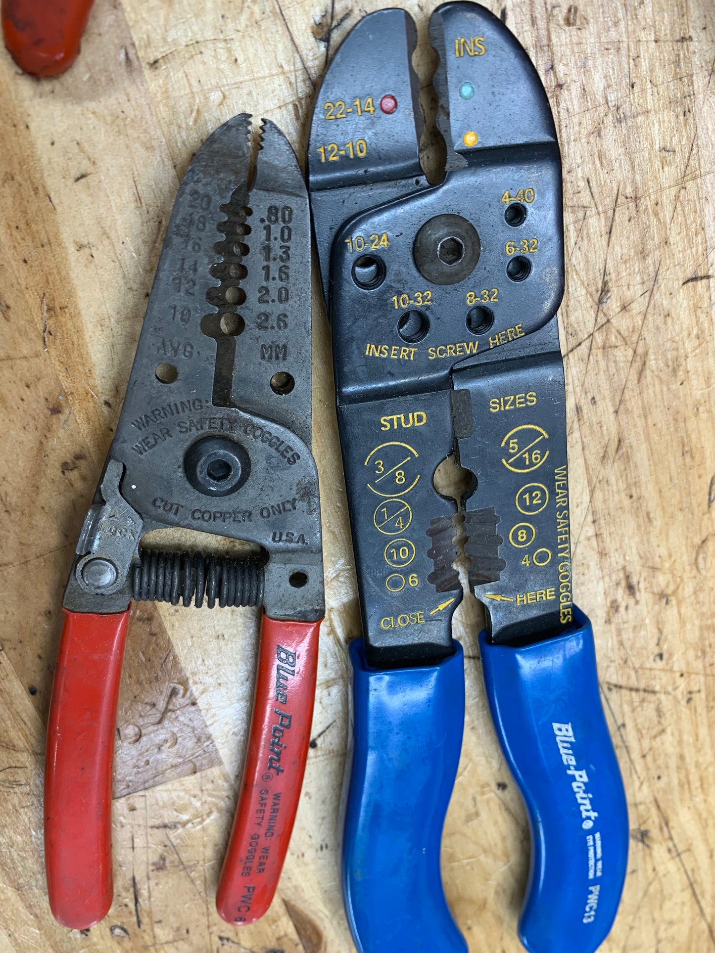 Blue Point Plier Bundle: Wire strippers, Snap Ring Pliers