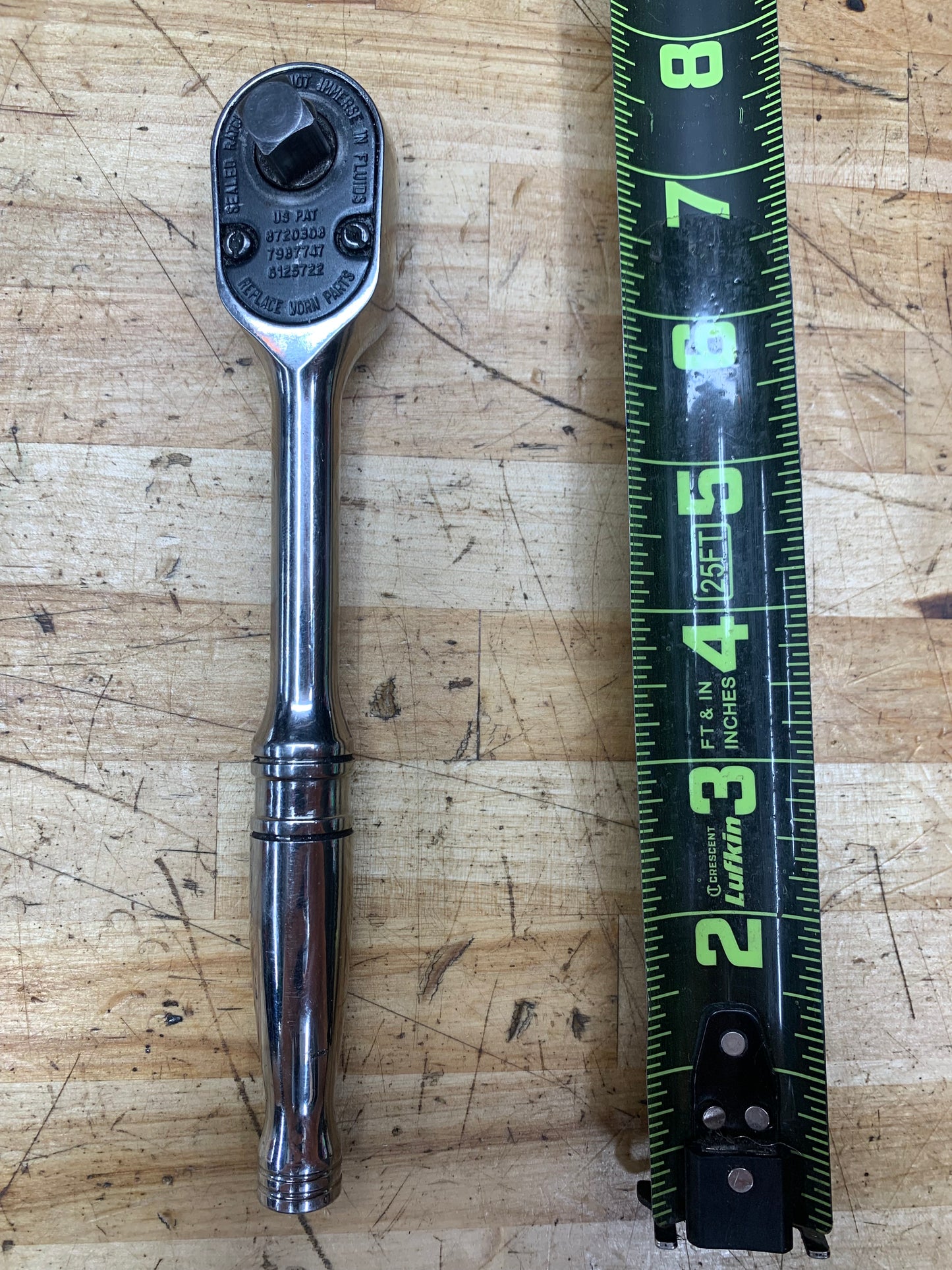 Snap On 3/8” Chrome Handle Ratchet USA F80