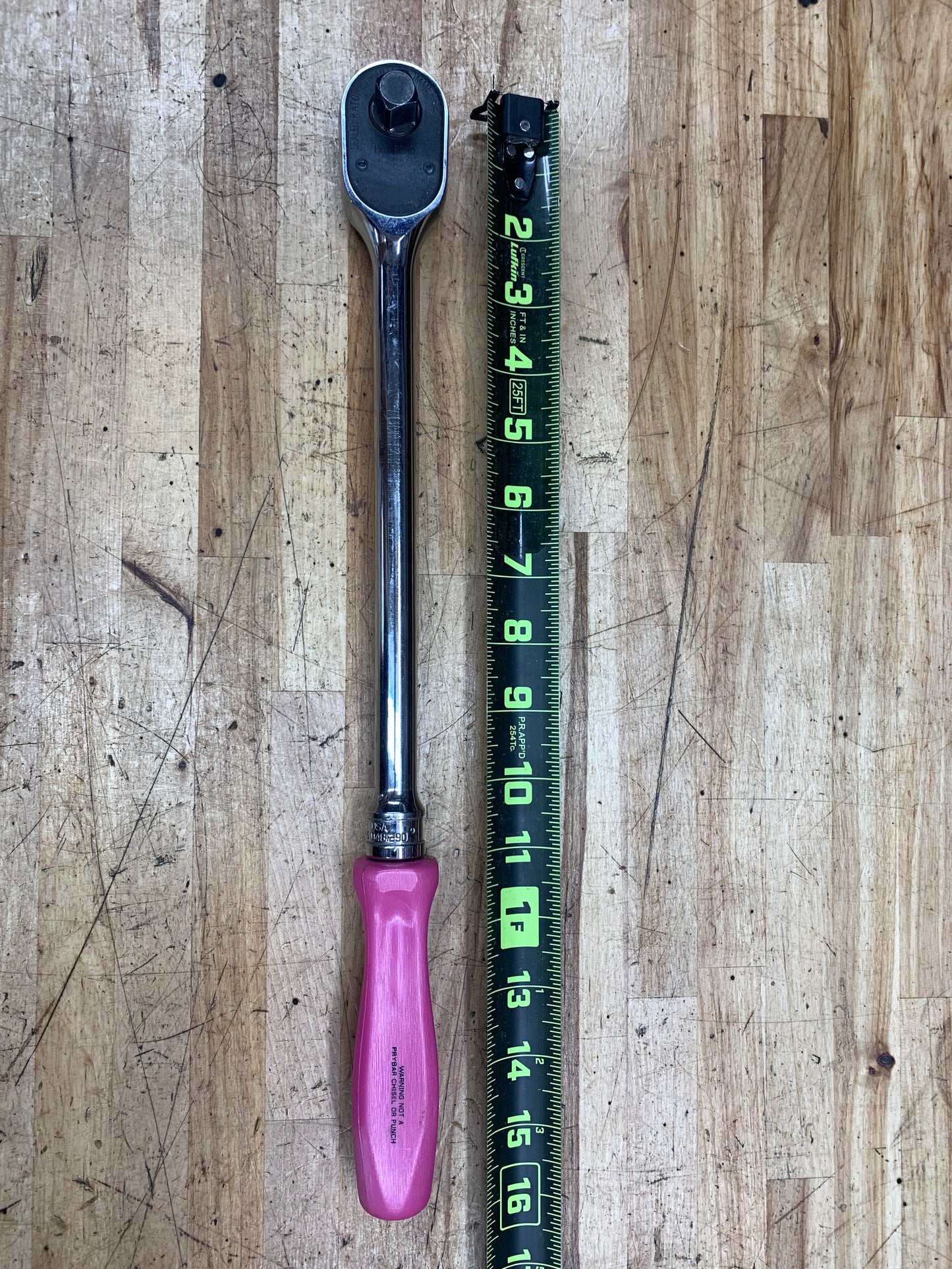 Snap On 1/2" Long Ratchet Pink Hard Handle SHL80A