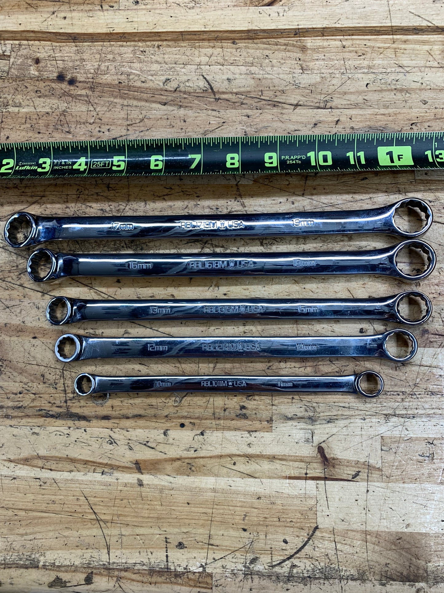Matco Metric Offset Box Wrench Tray Set 5pc USA SRBLM5T