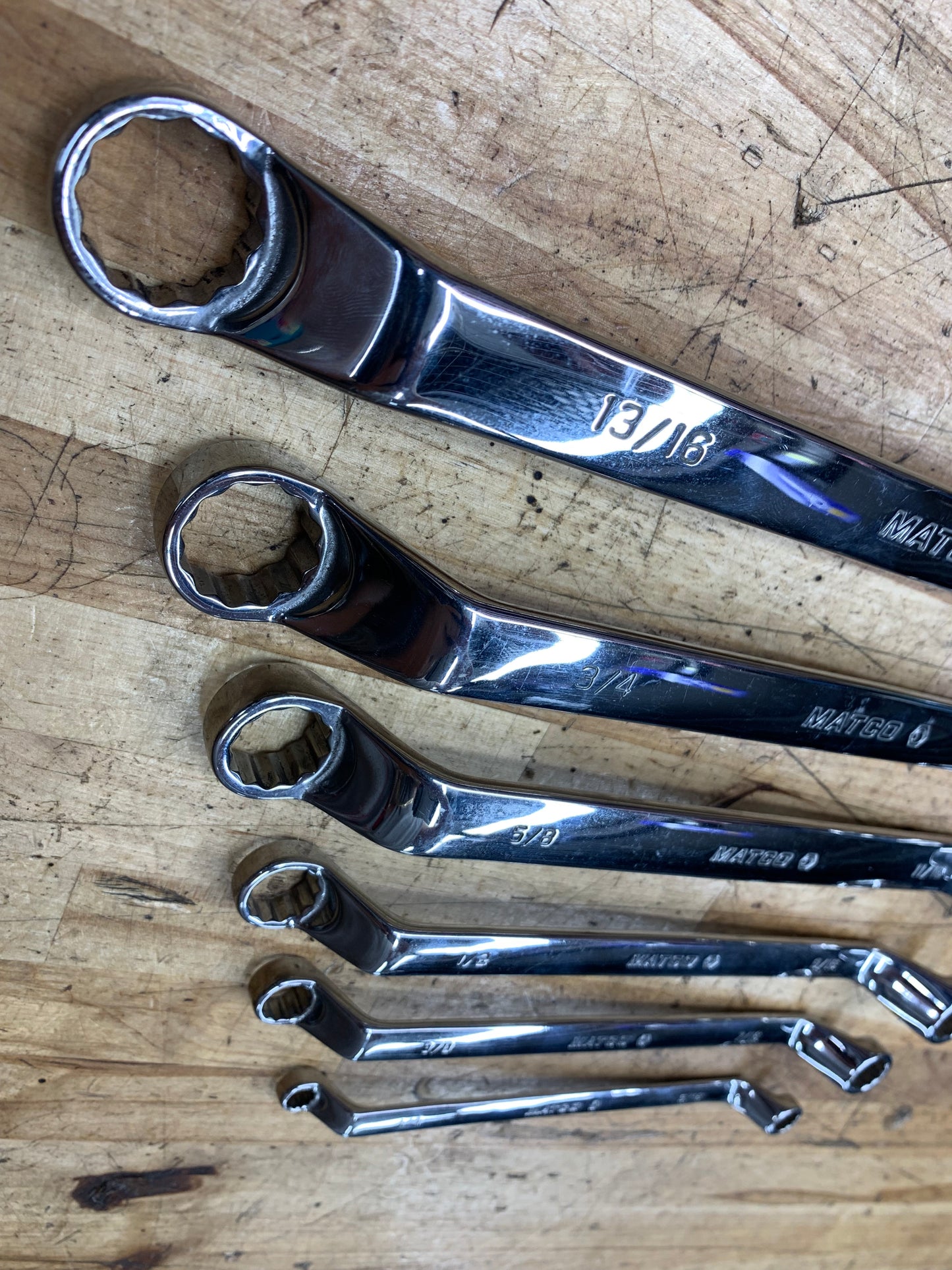 Matco SAE Offset Box Wrench Set 6pc USA