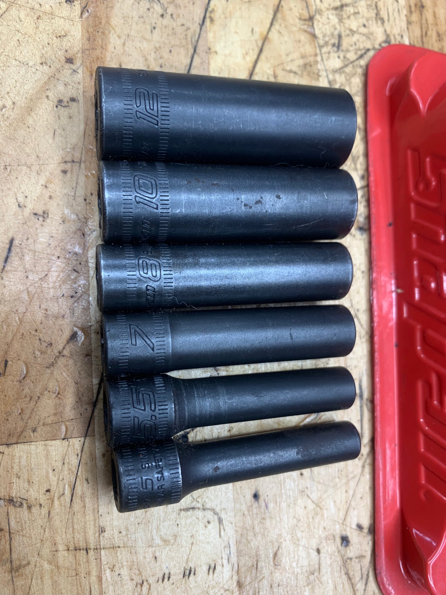 Snap On 1/4" SAE Deep Impact Socket Set 6pc USA 106SIMTM