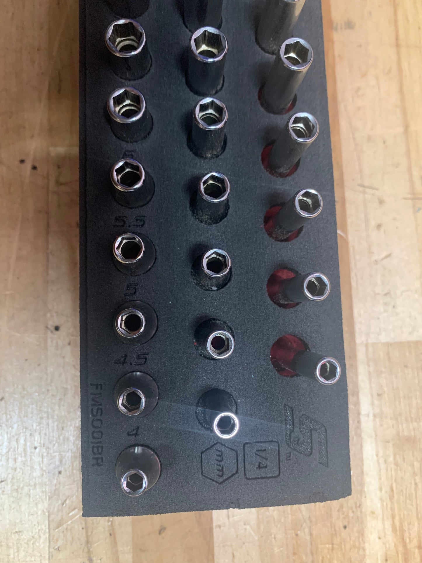 Snap On 1/4" Metric Master Socket Set in Foam. 142STMMSYFR1