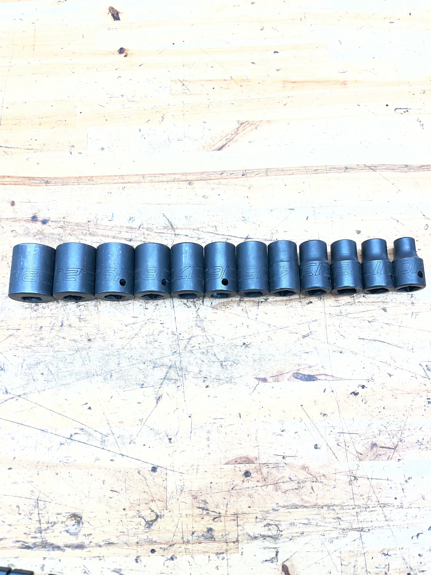 CAT by Snap On 1/2” Metric Shallow Impact Socket Set 12pc USA 10-21mm