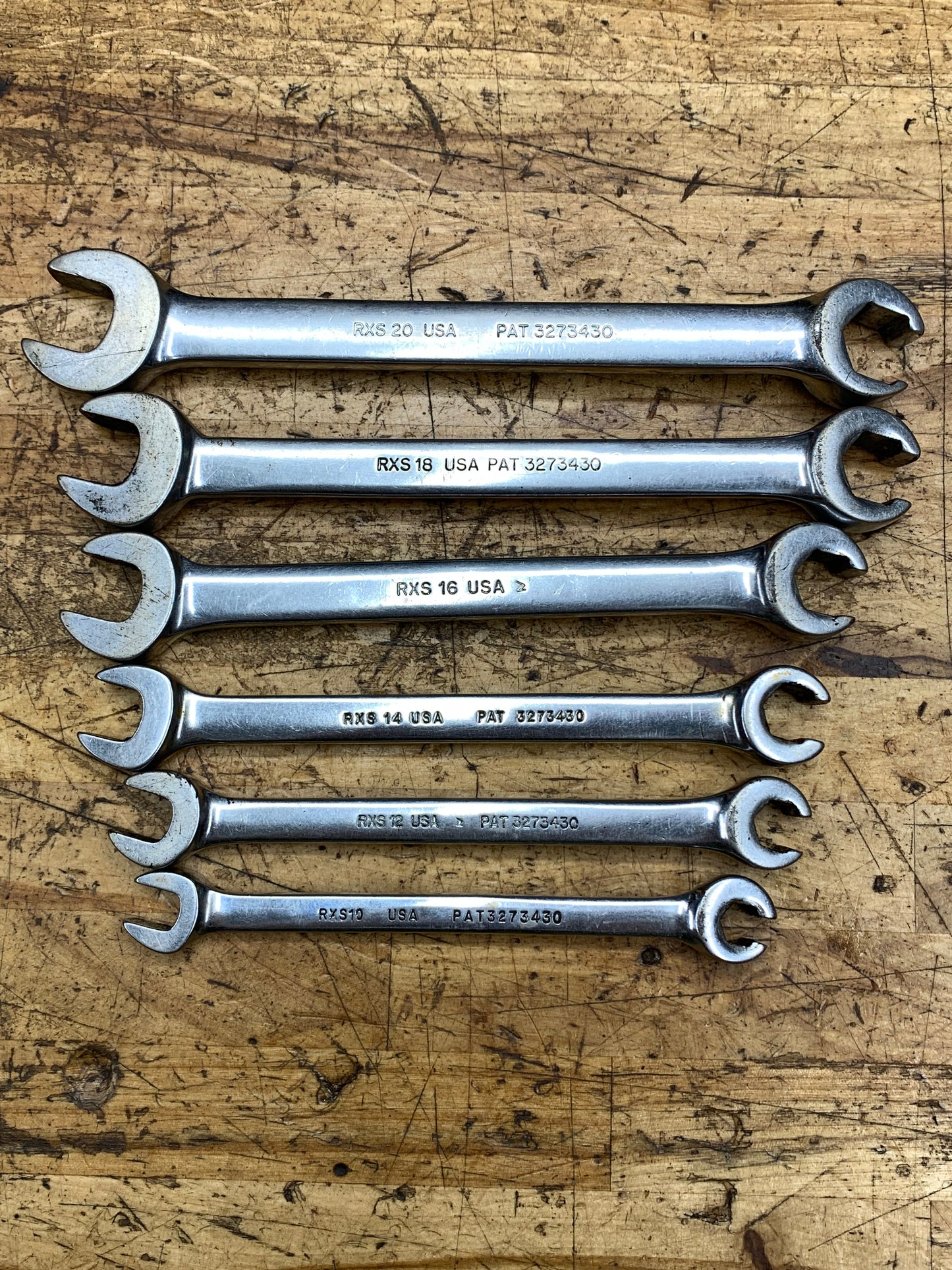 Snap On SAE Flare/Open Combo Wrench Set 6pc USA
