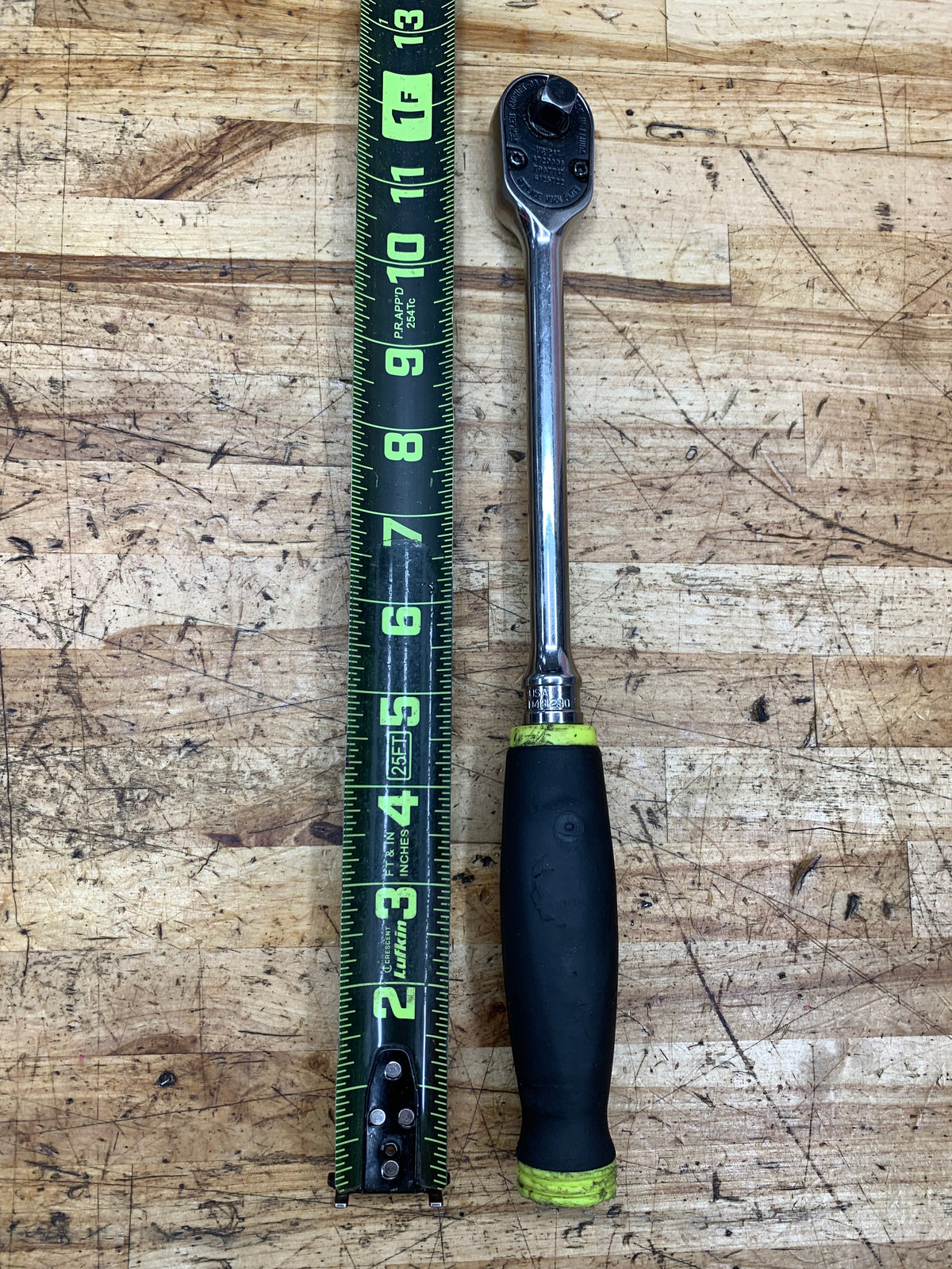 Snap On 3/8” Long Soft Grip Ratchet HIVIZ USA FHL80